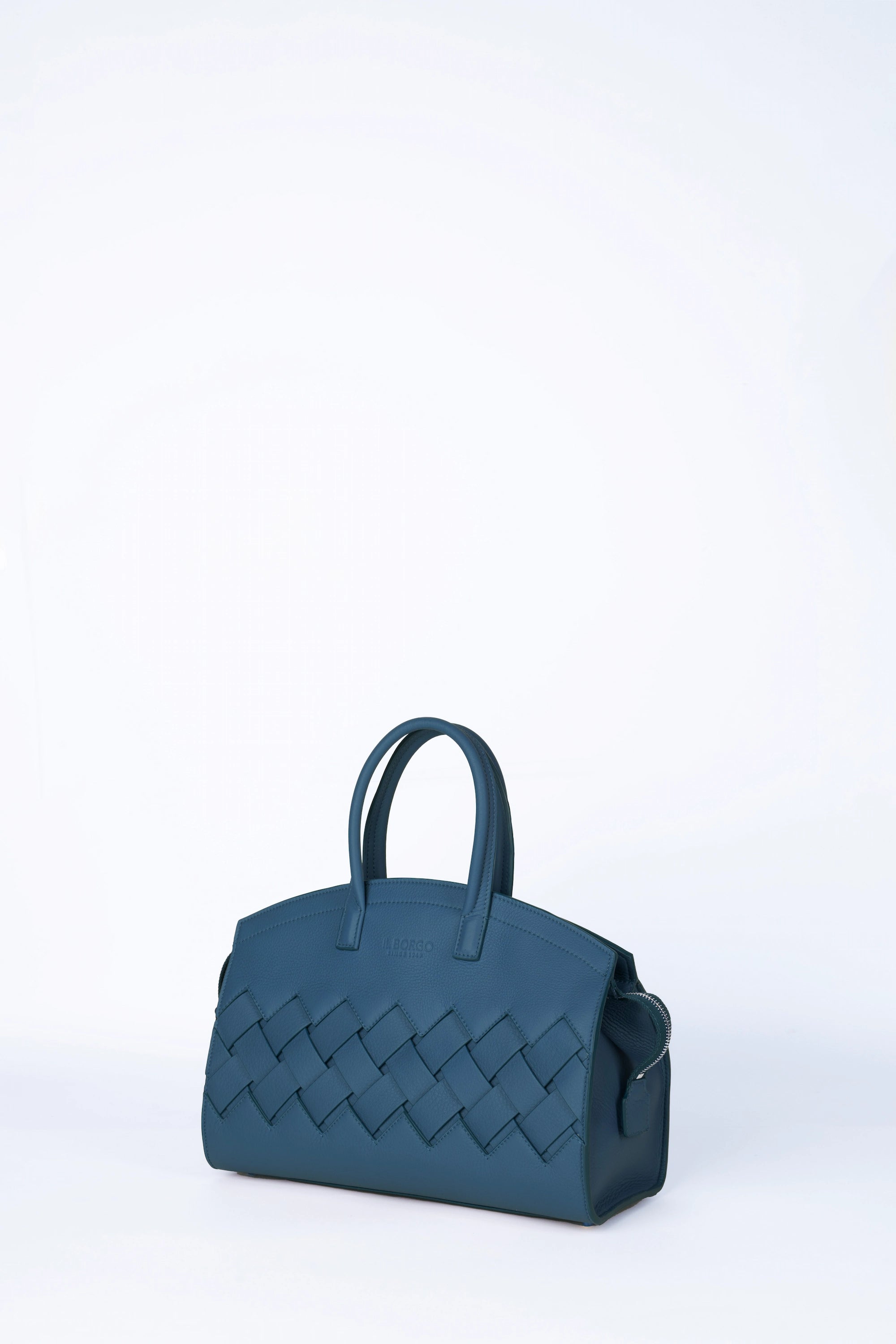 Borsa in pelle intrecciata