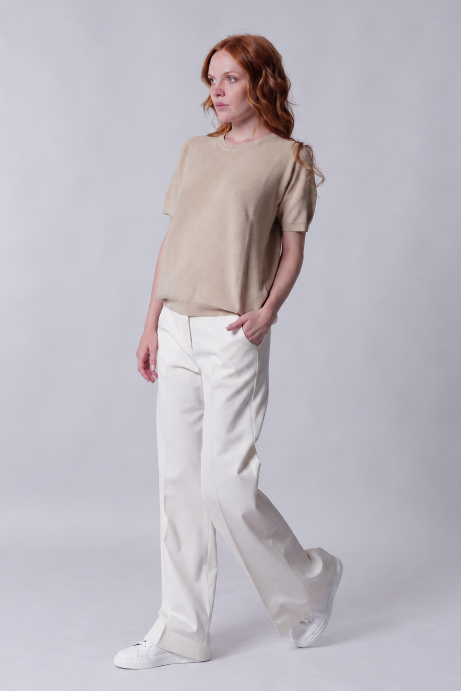 T-Shirt Senza Ricamo Rasato Oversize