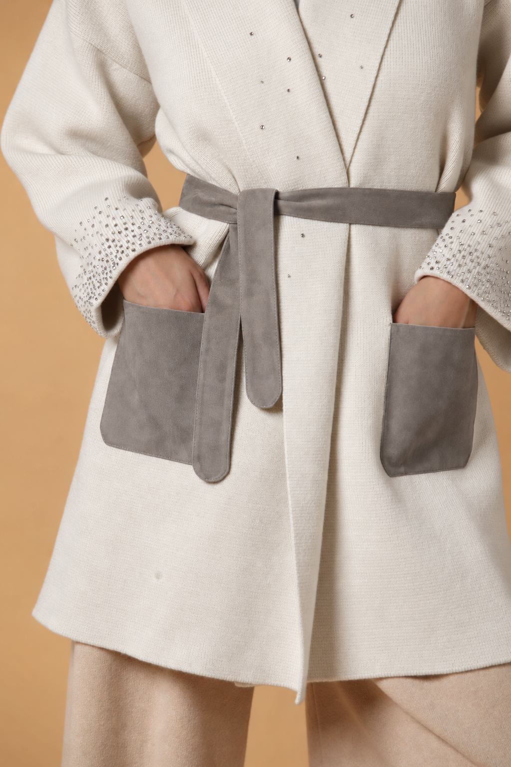 Cappotto con dettagli Swarovski