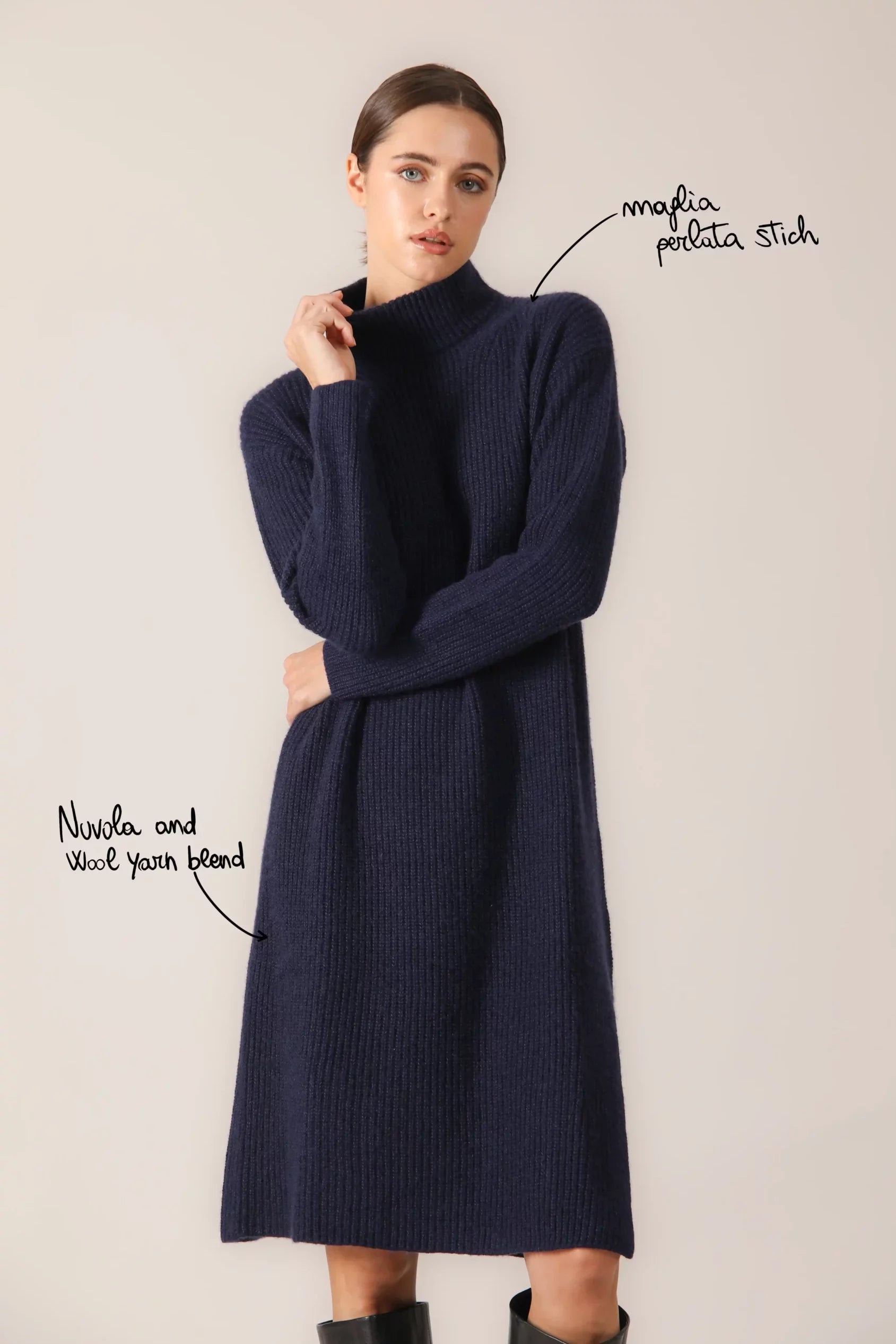 Robe en maille nacrée