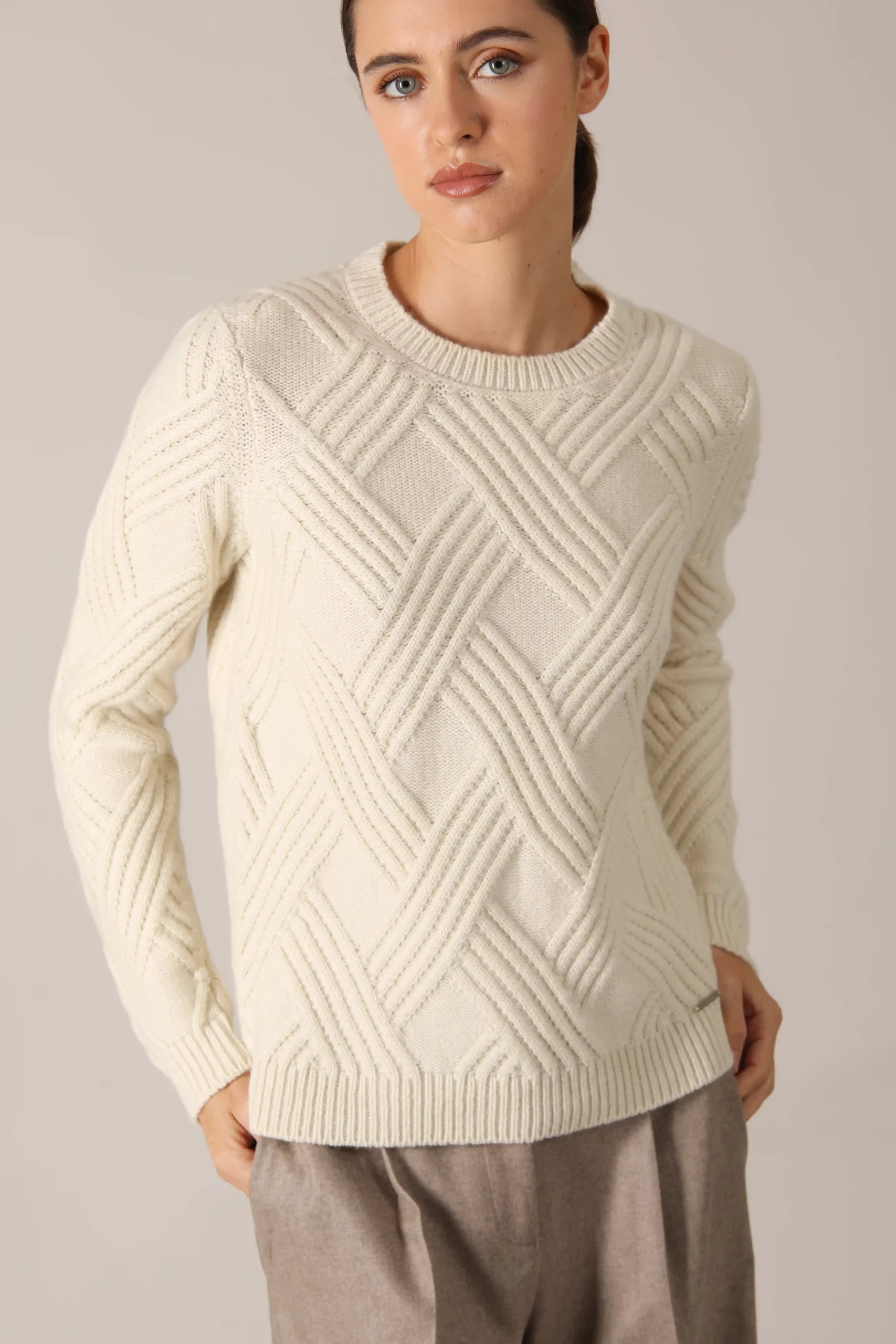 Ribbed crewneck
