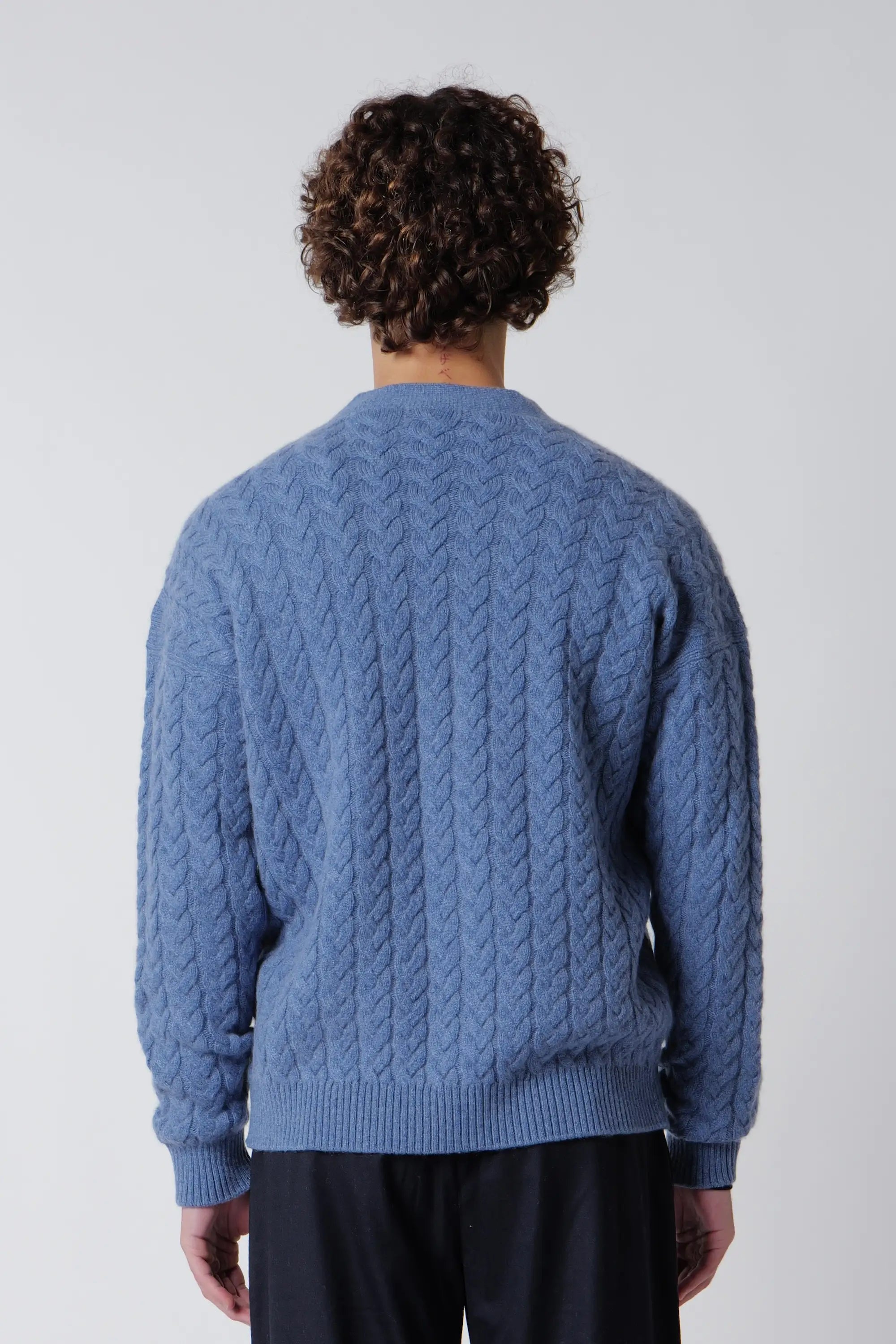 Cardigan bottoni con trecce