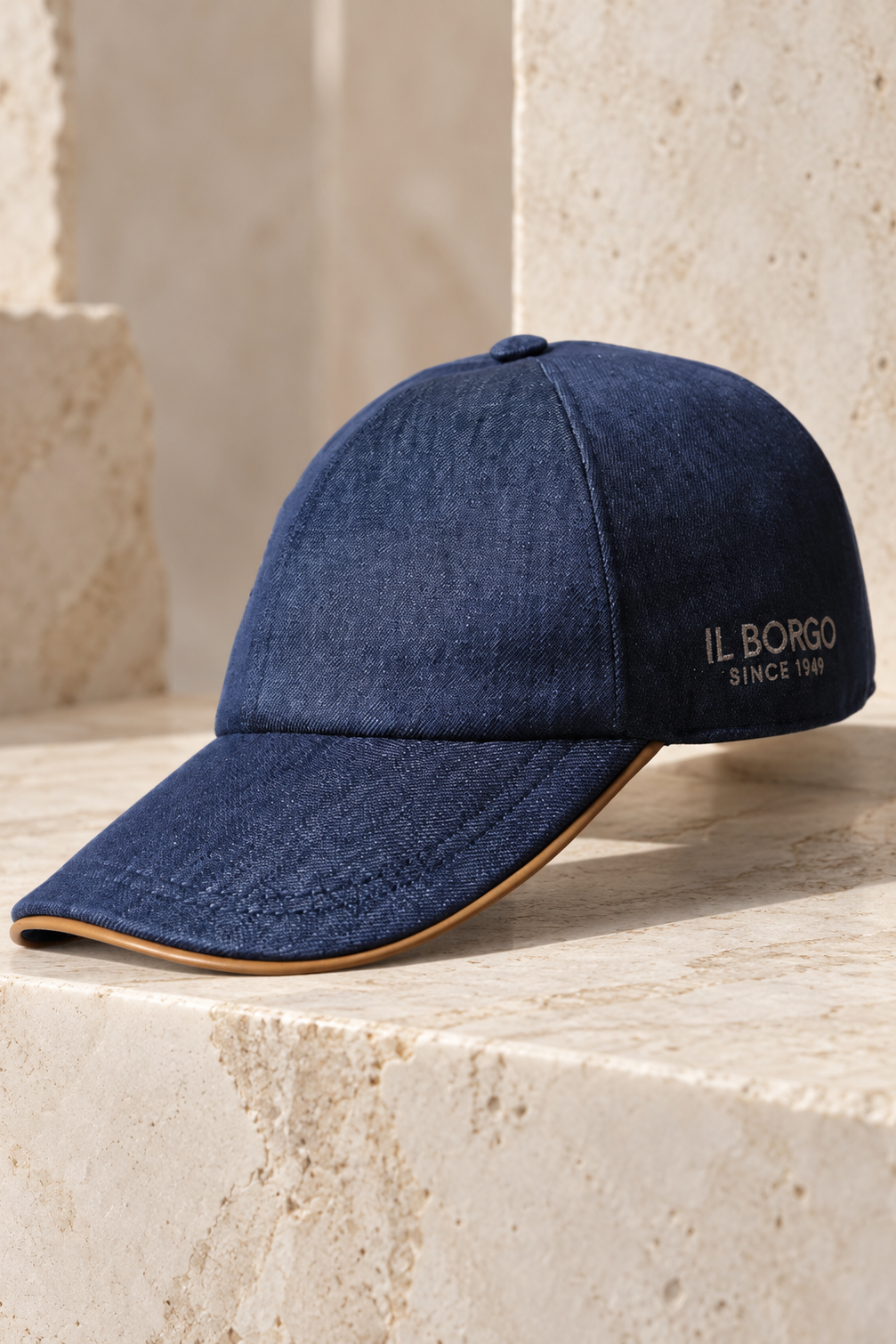 Cappellino Baseball Jeans & profilo in Pelle