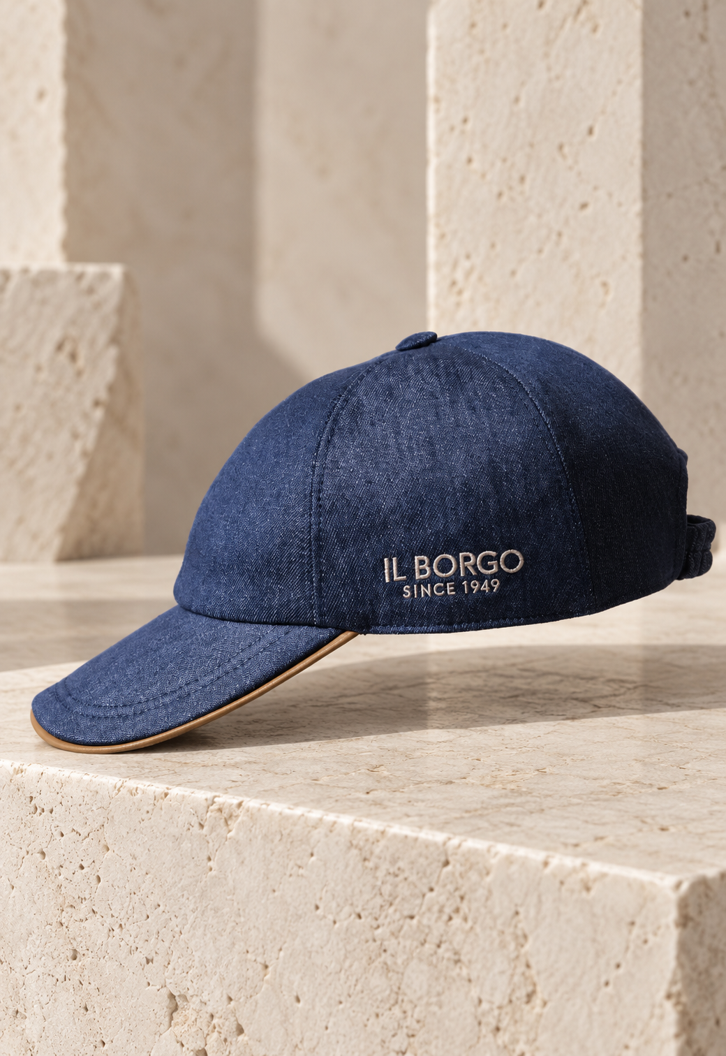Cappellino Baseball Jeans & profilo in Pelle