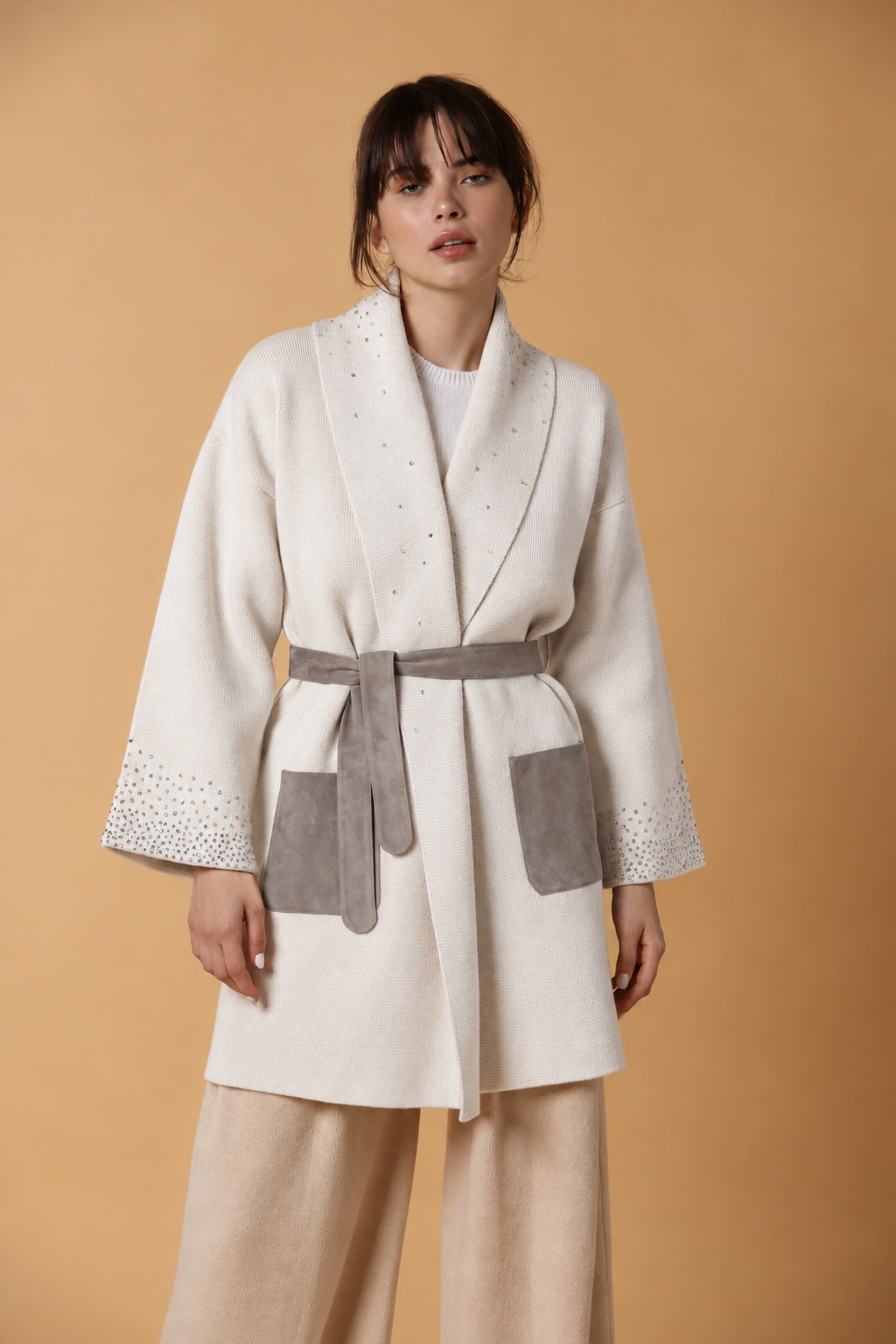 Cappotto con dettagli Swarovski