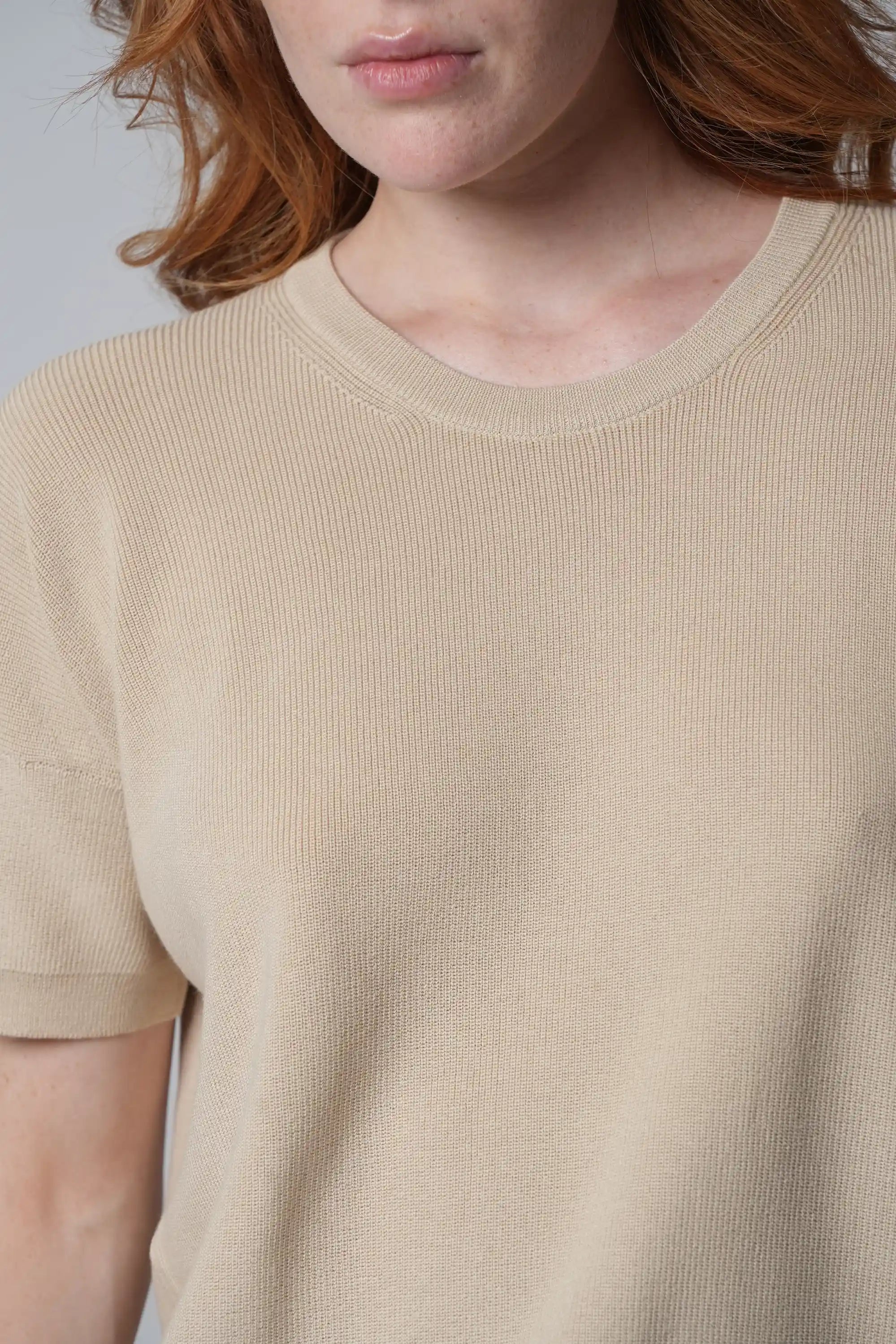 T-Shirt Senza Ricamo Rasato Oversize