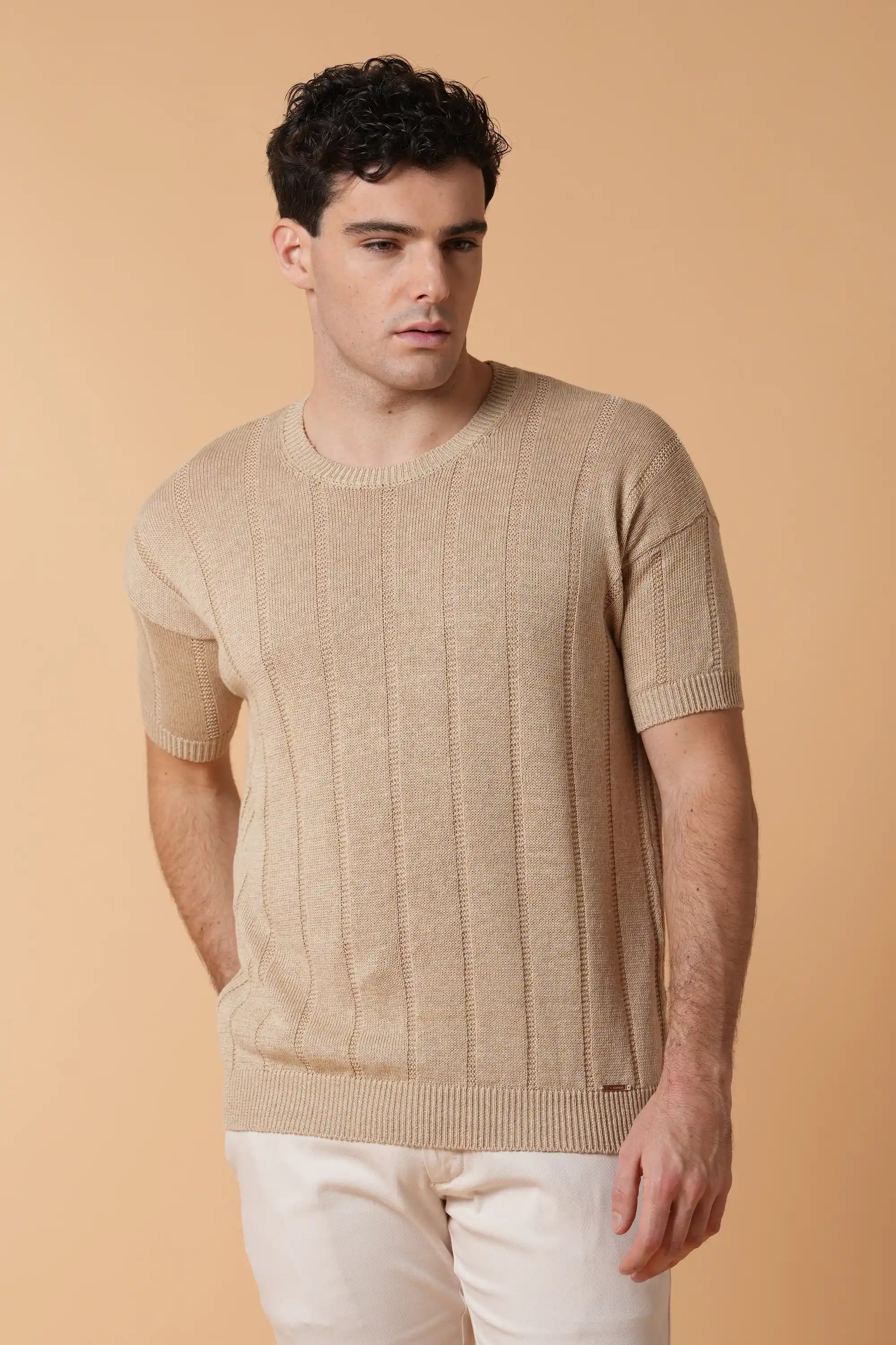 T-shirt maxi côtelé