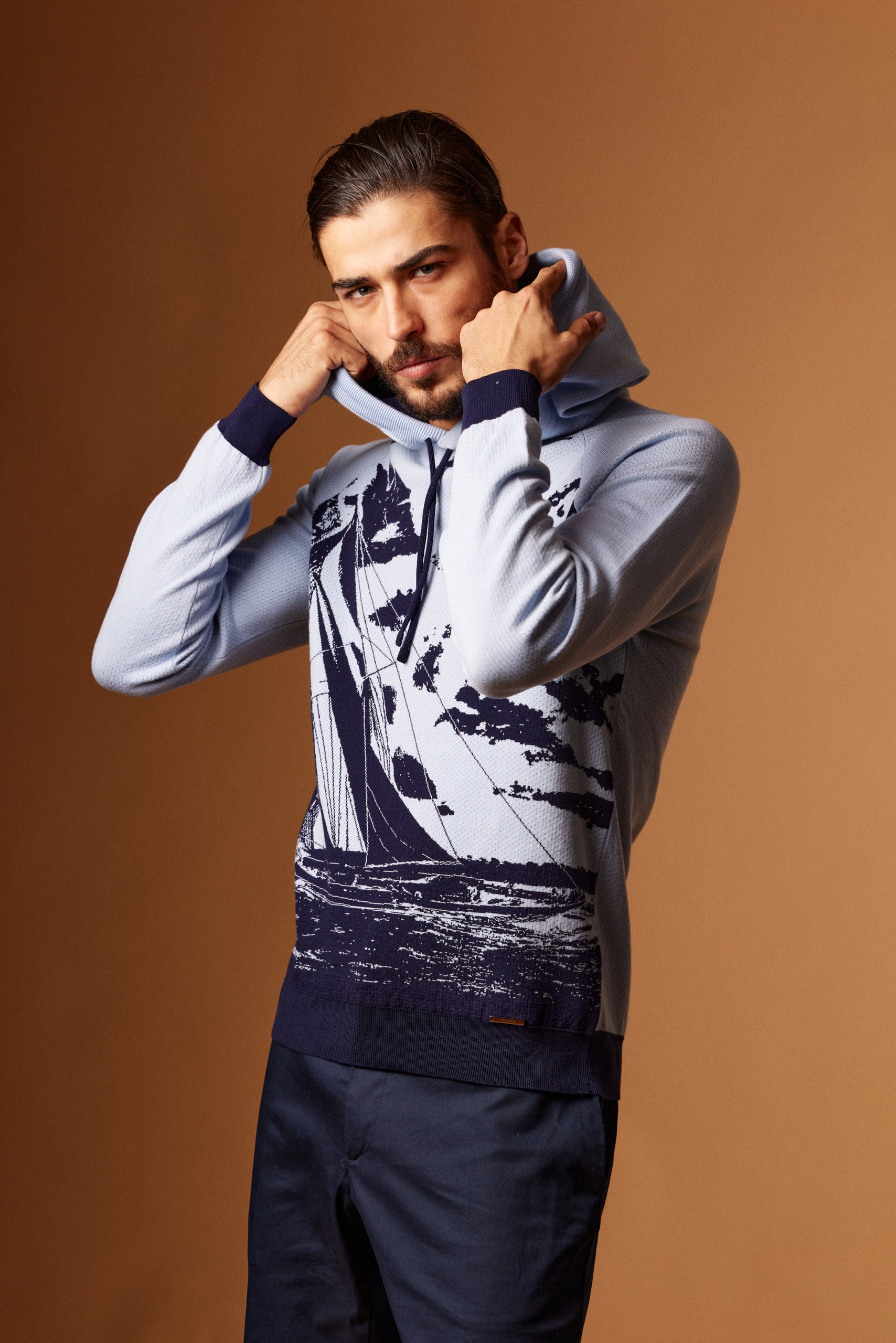 Sweat-shirt avec motif bateau