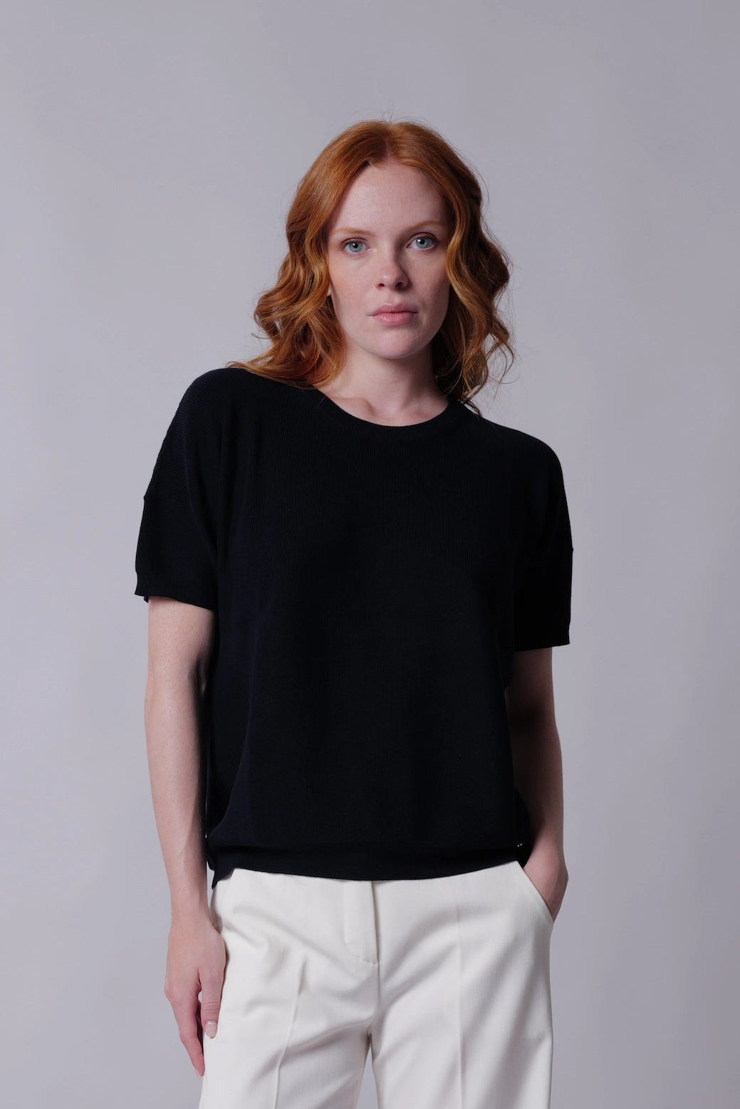 T-Shirt Senza Ricamo Rasato Oversize
