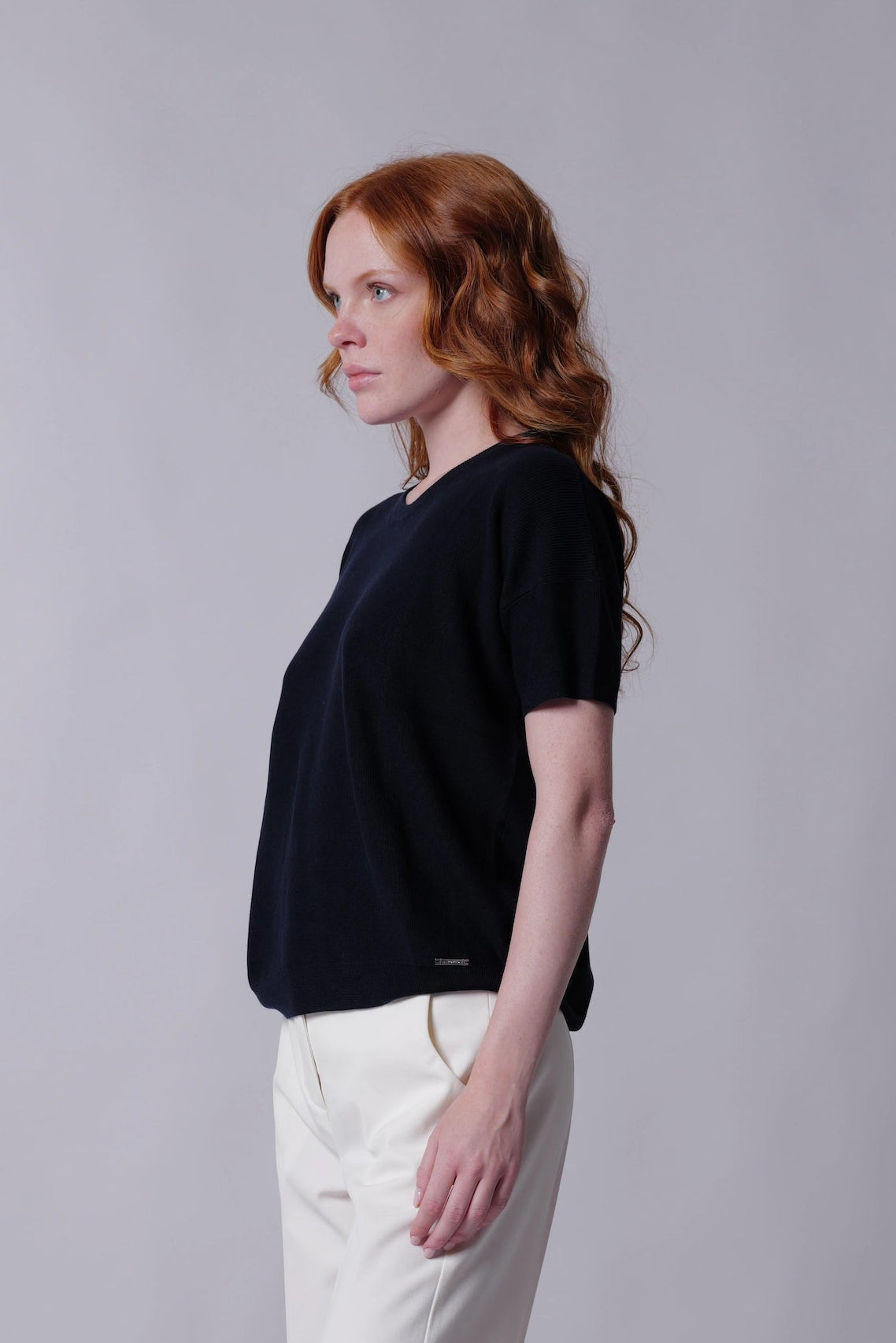 T-Shirt Senza Ricamo Rasato Oversize