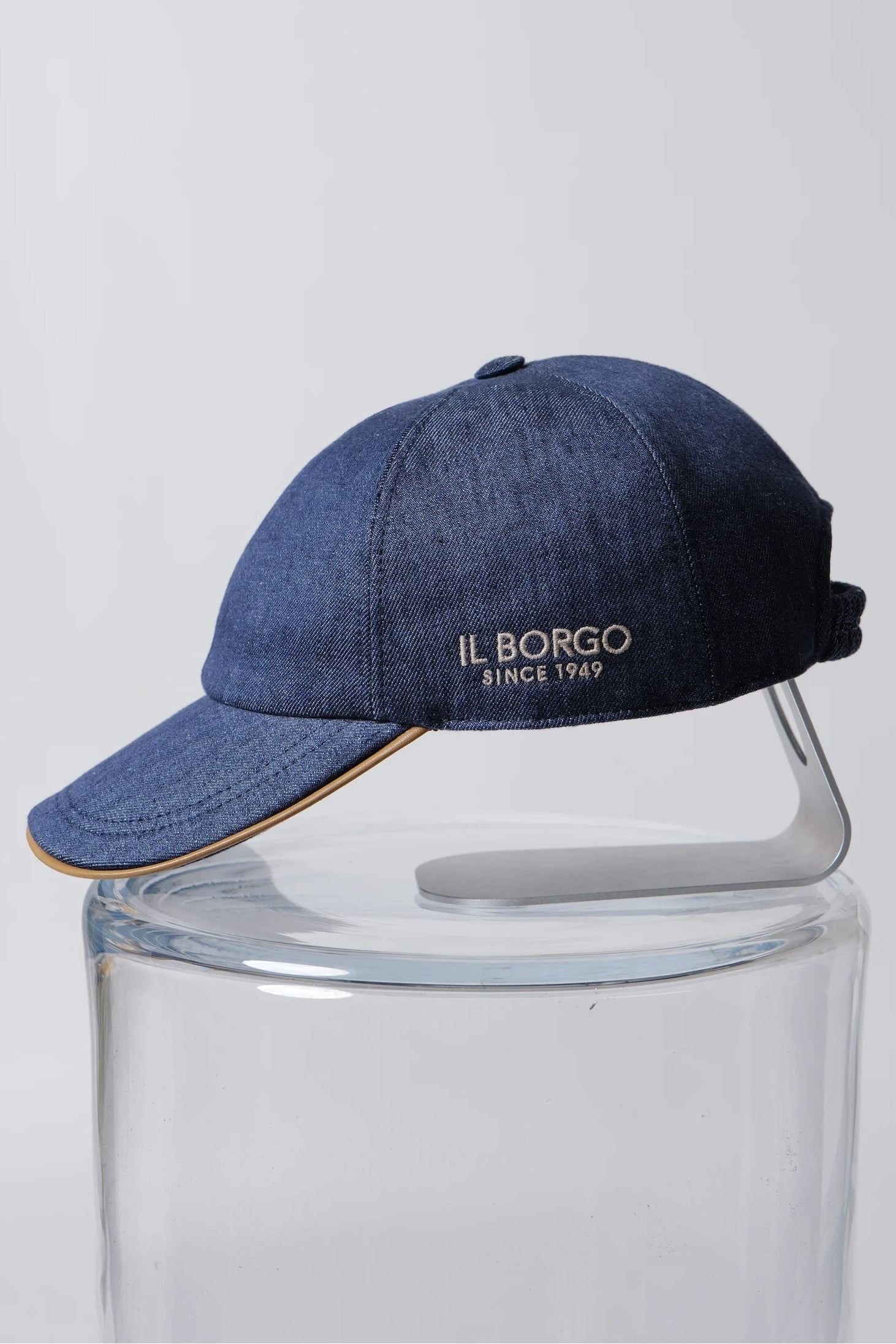 Cappellino Baseball Jeans & profilo in Pelle