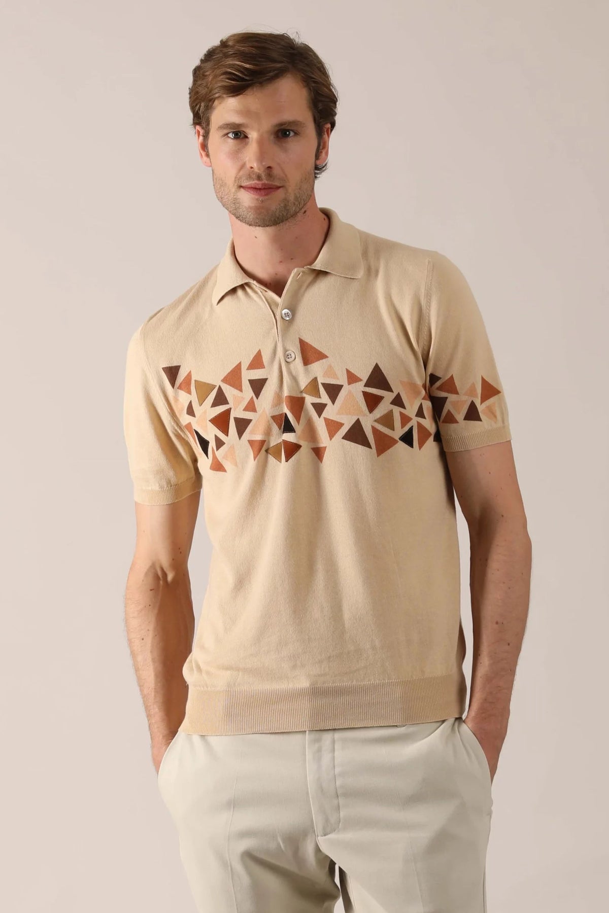 Polo stampa triangoli