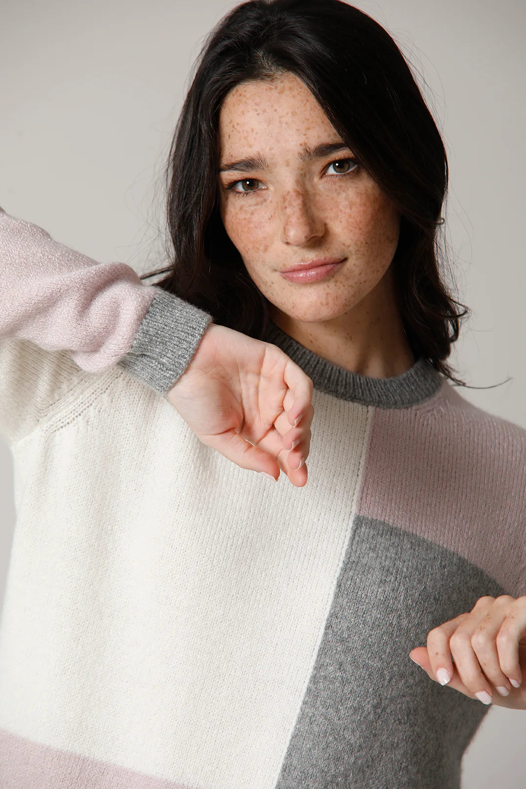 Ultracashmere crewneck with inlay