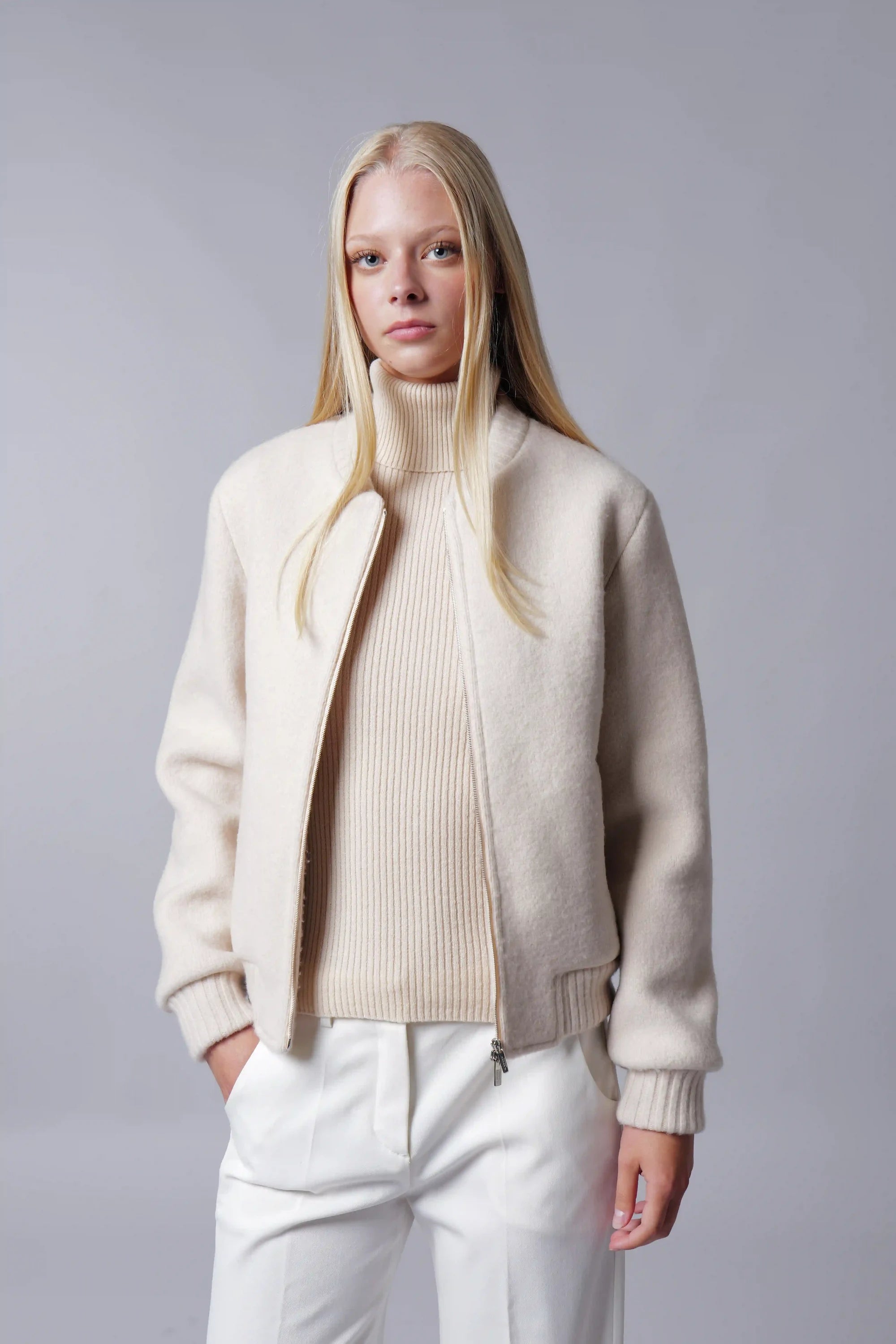 CASHMERE BOMBER JACKET