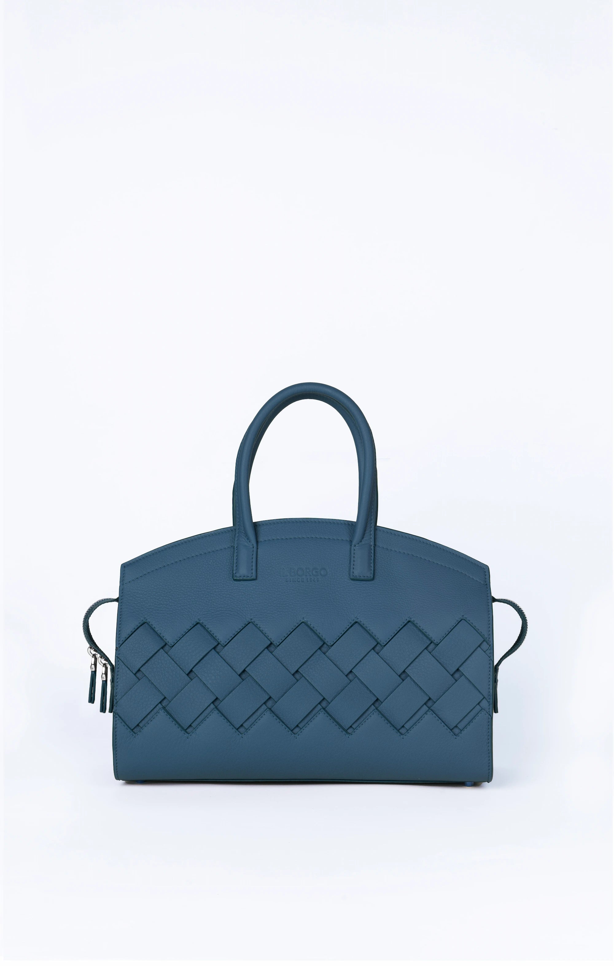 Borsa in pelle intrecciata