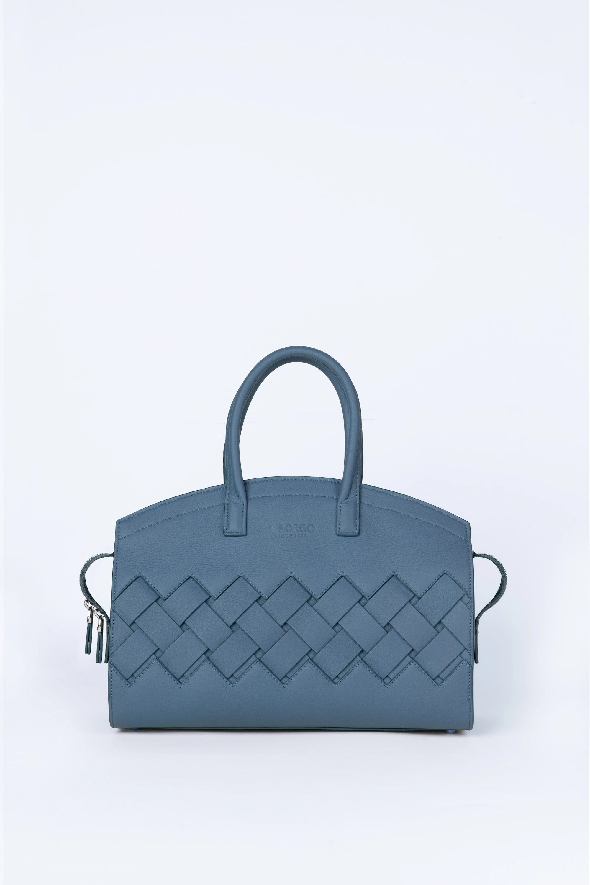 Borsa in pelle intrecciata