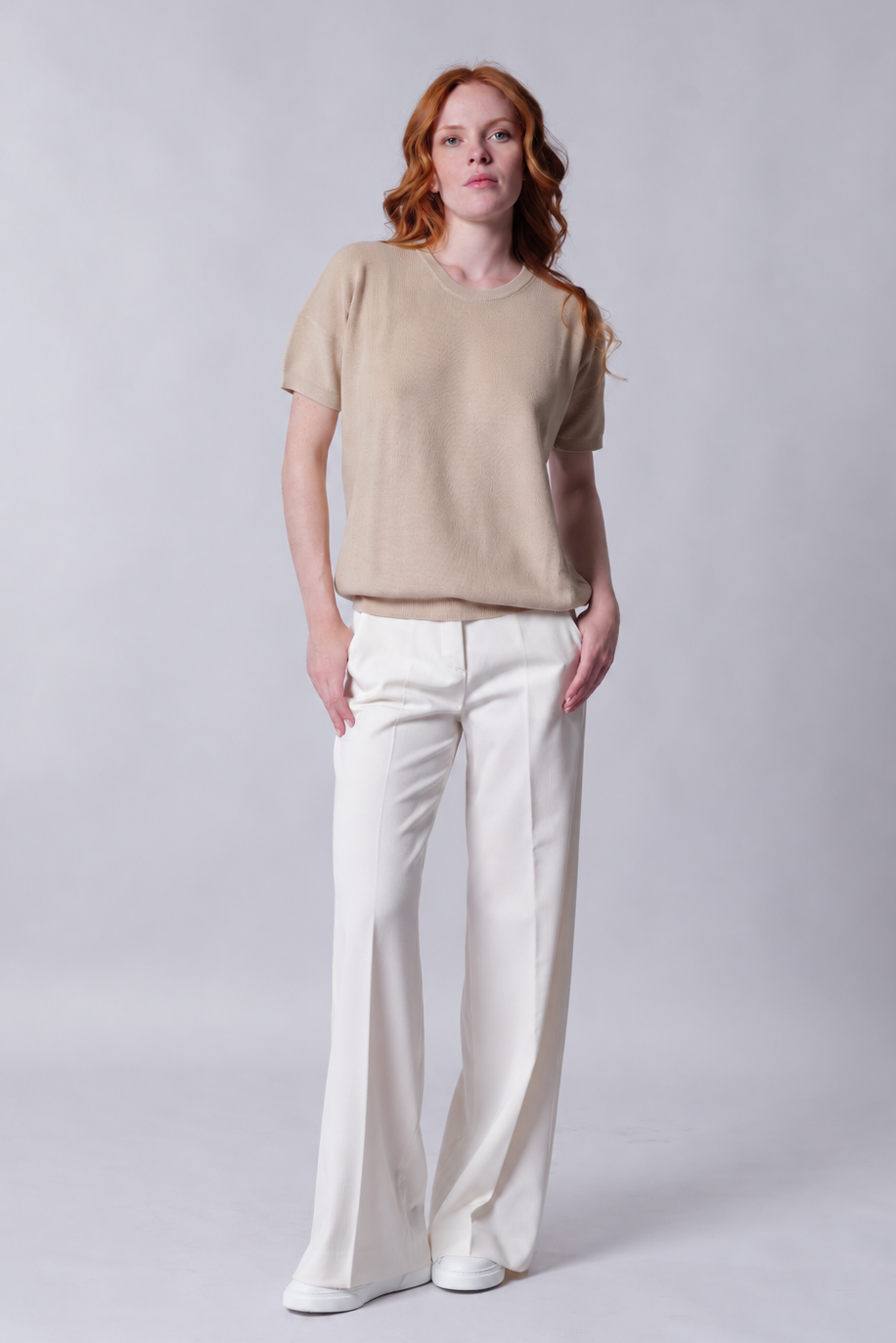 T-Shirt Senza Ricamo Rasato Oversize