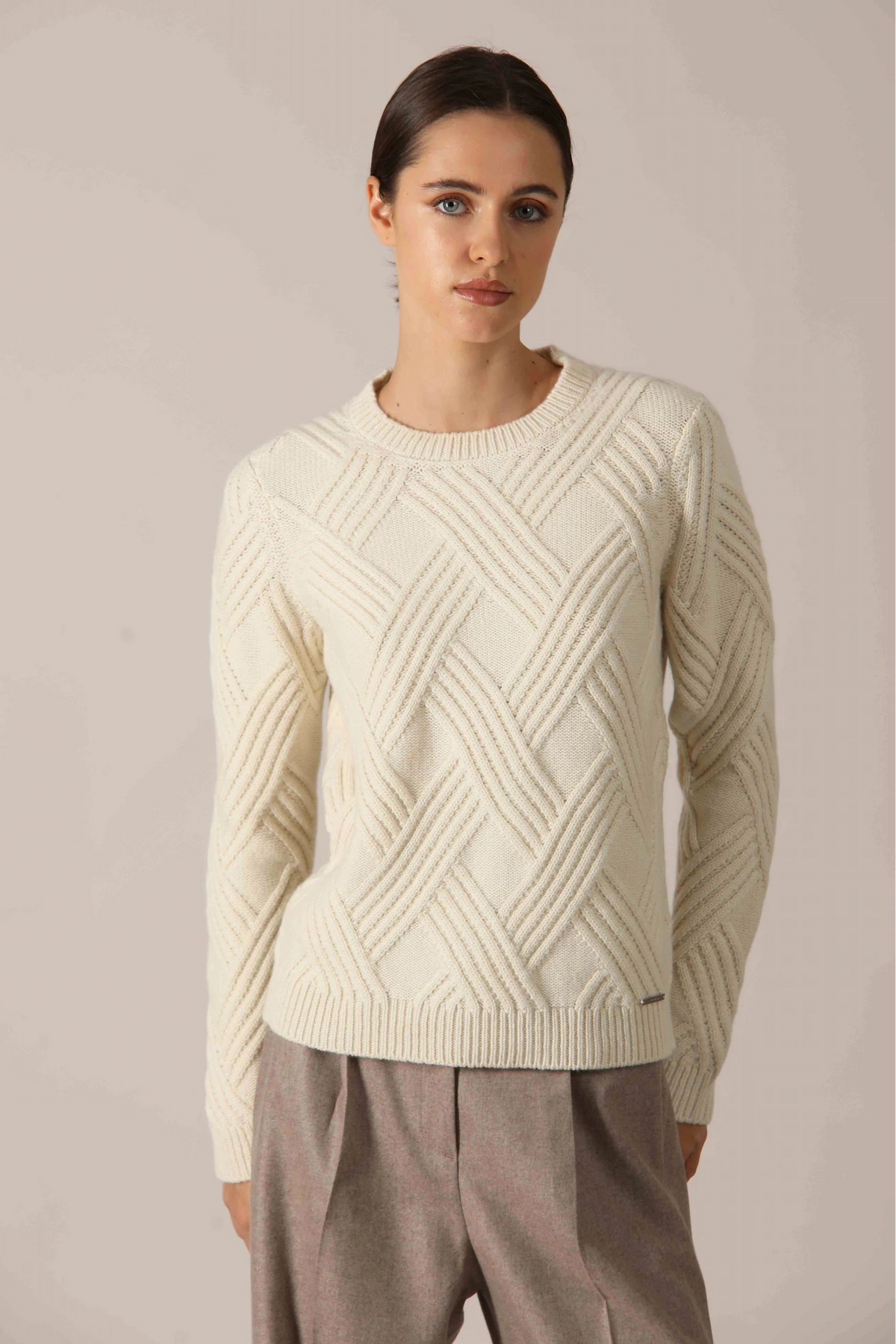 Ribbed crewneck
