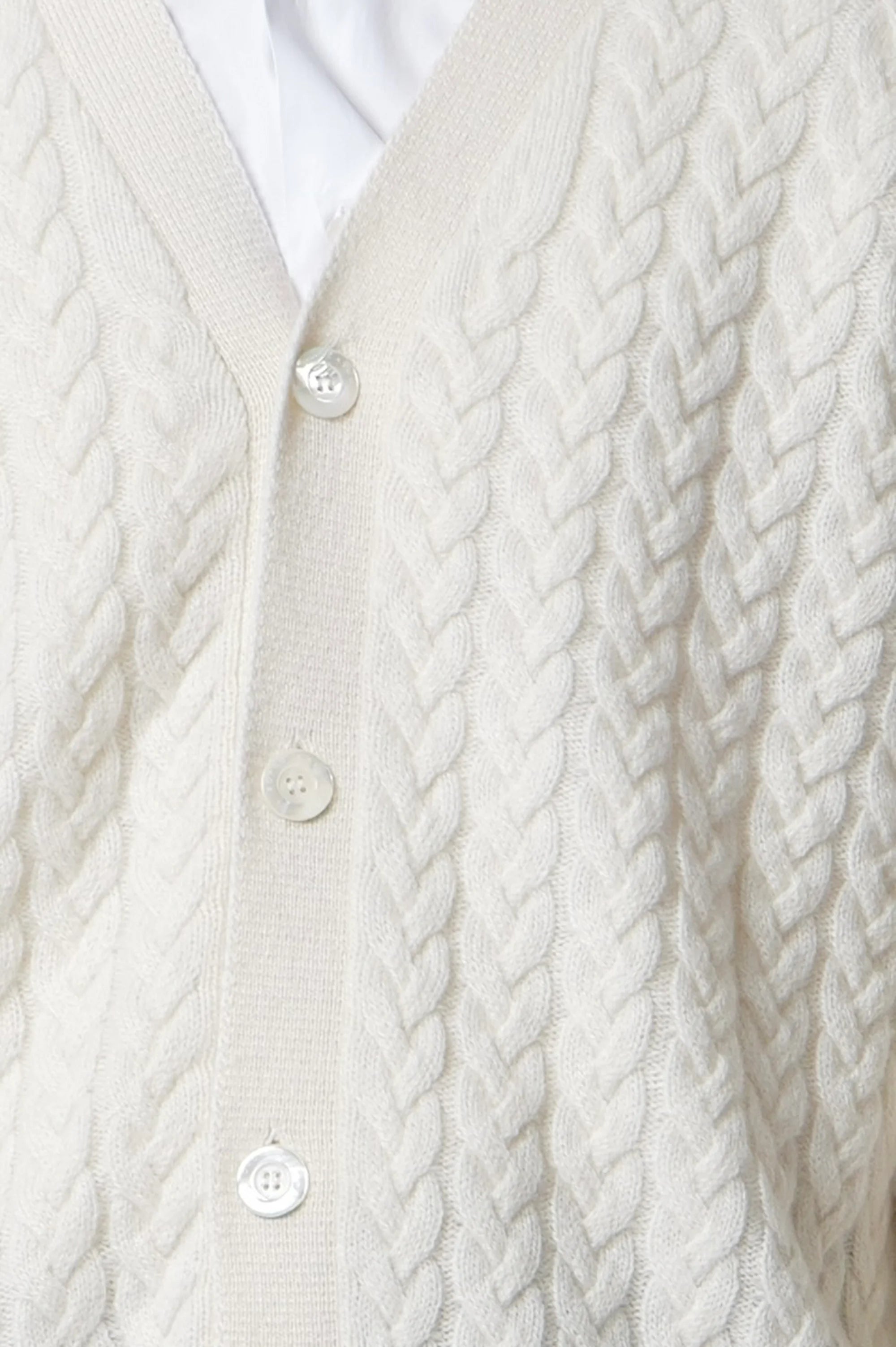Cardigan bottoni con trecce