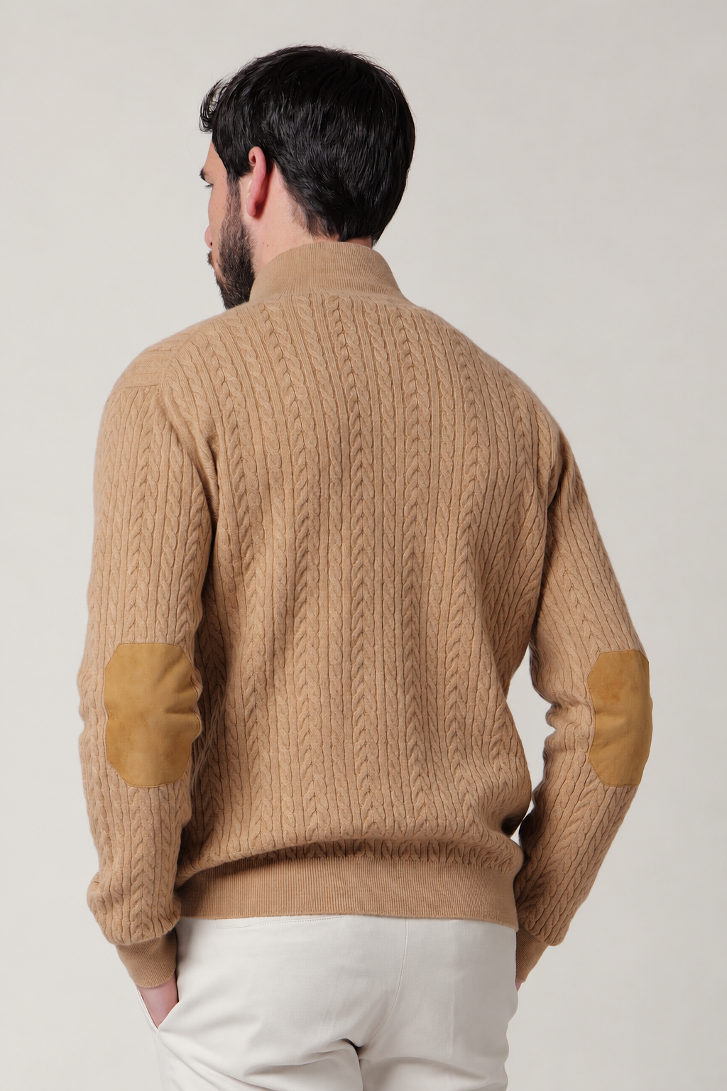 Bomber tressé en baby cachemire