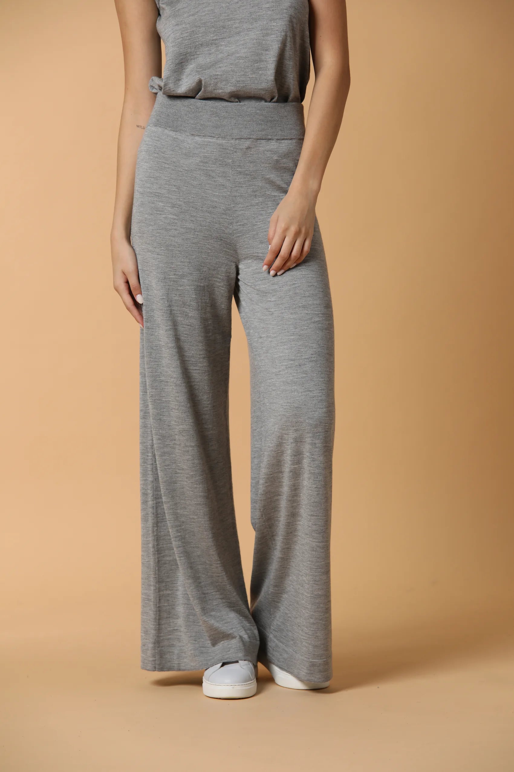 Palazzo trousers Cashmere and silk