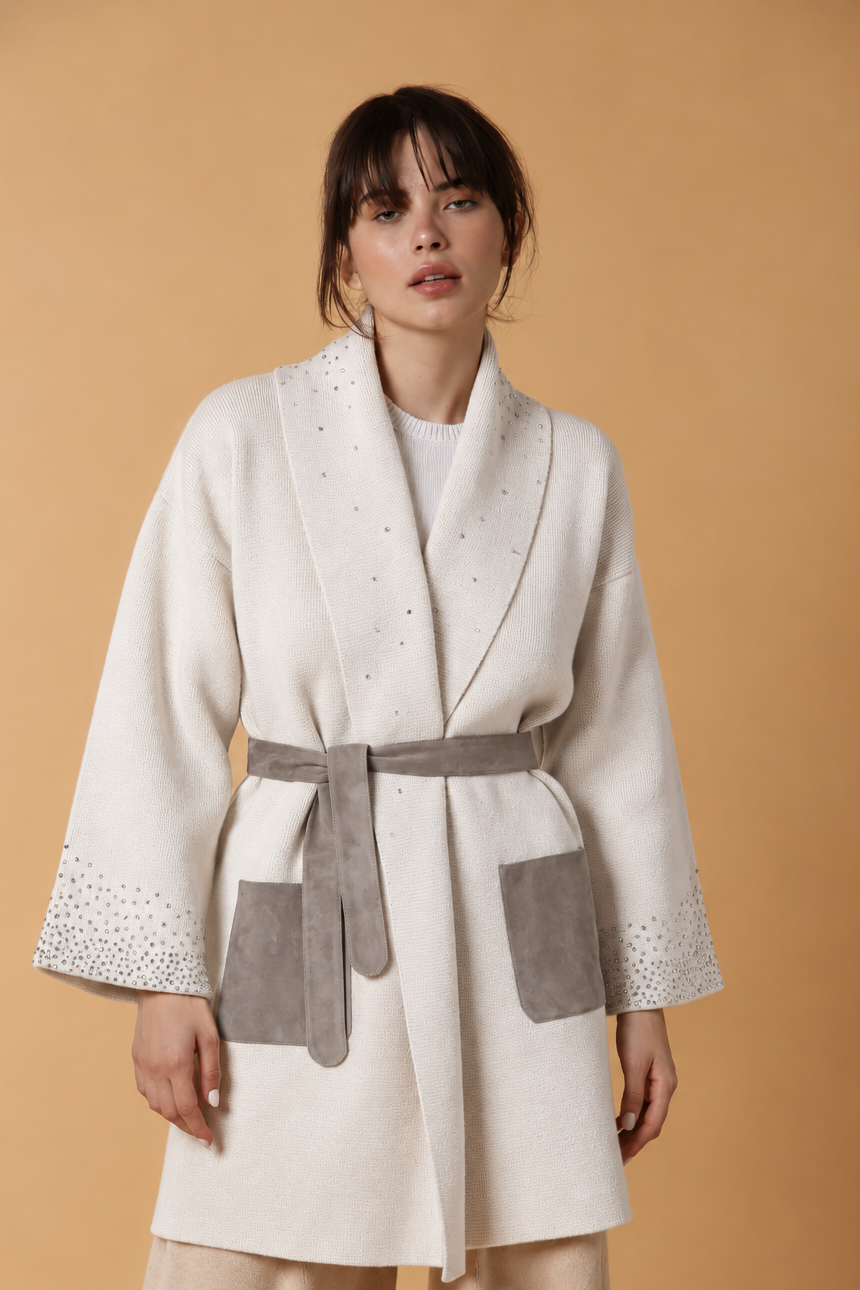 Cappotto con dettagli Swarovski