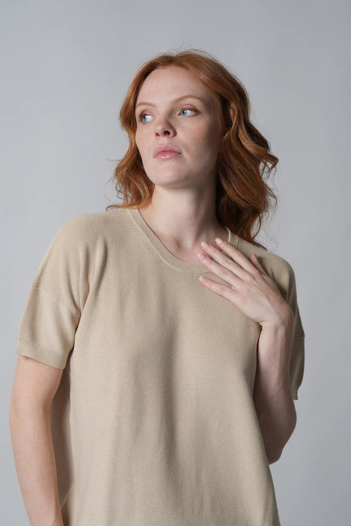 T-Shirt Senza Ricamo Rasato Oversize