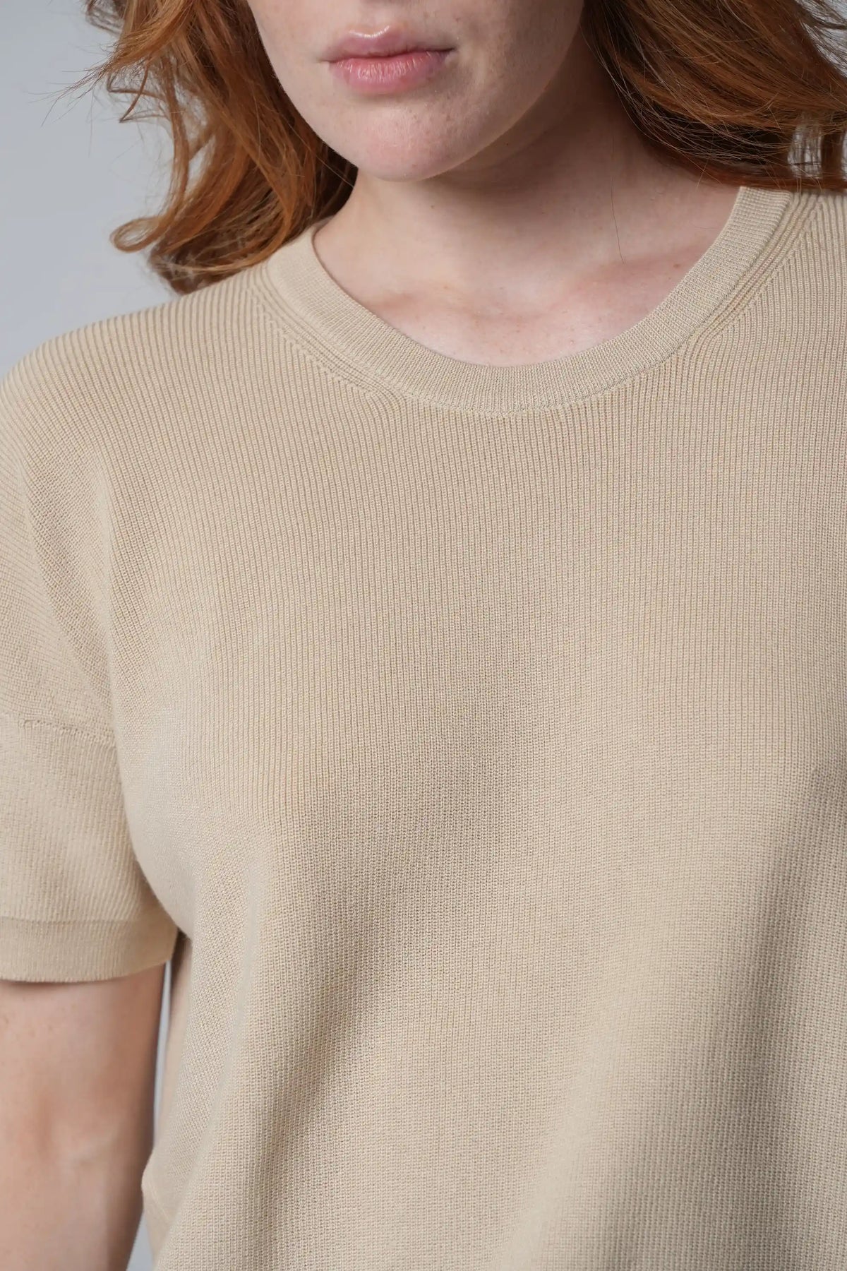 T-Shirt Senza Ricamo Rasato Oversize