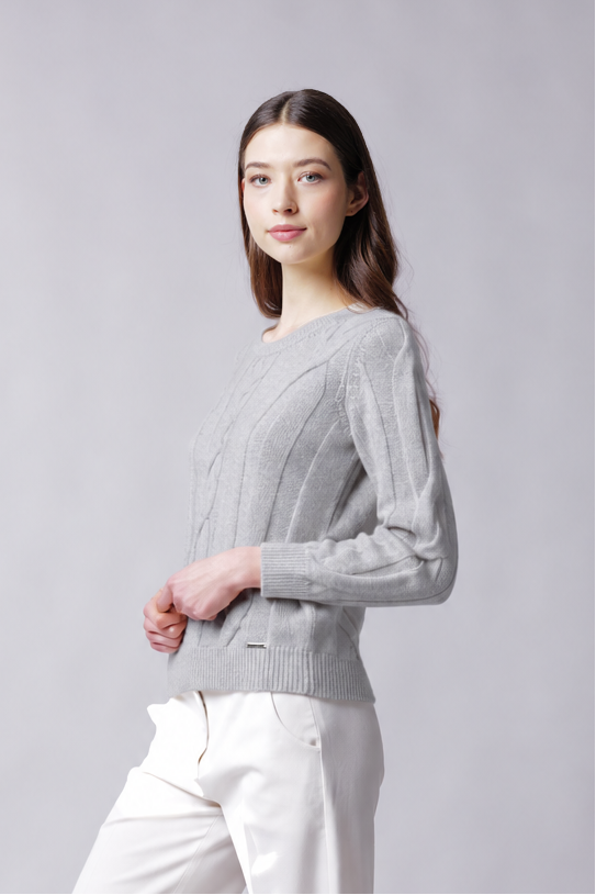 Girocollo Treccia In Ultra Cashmere