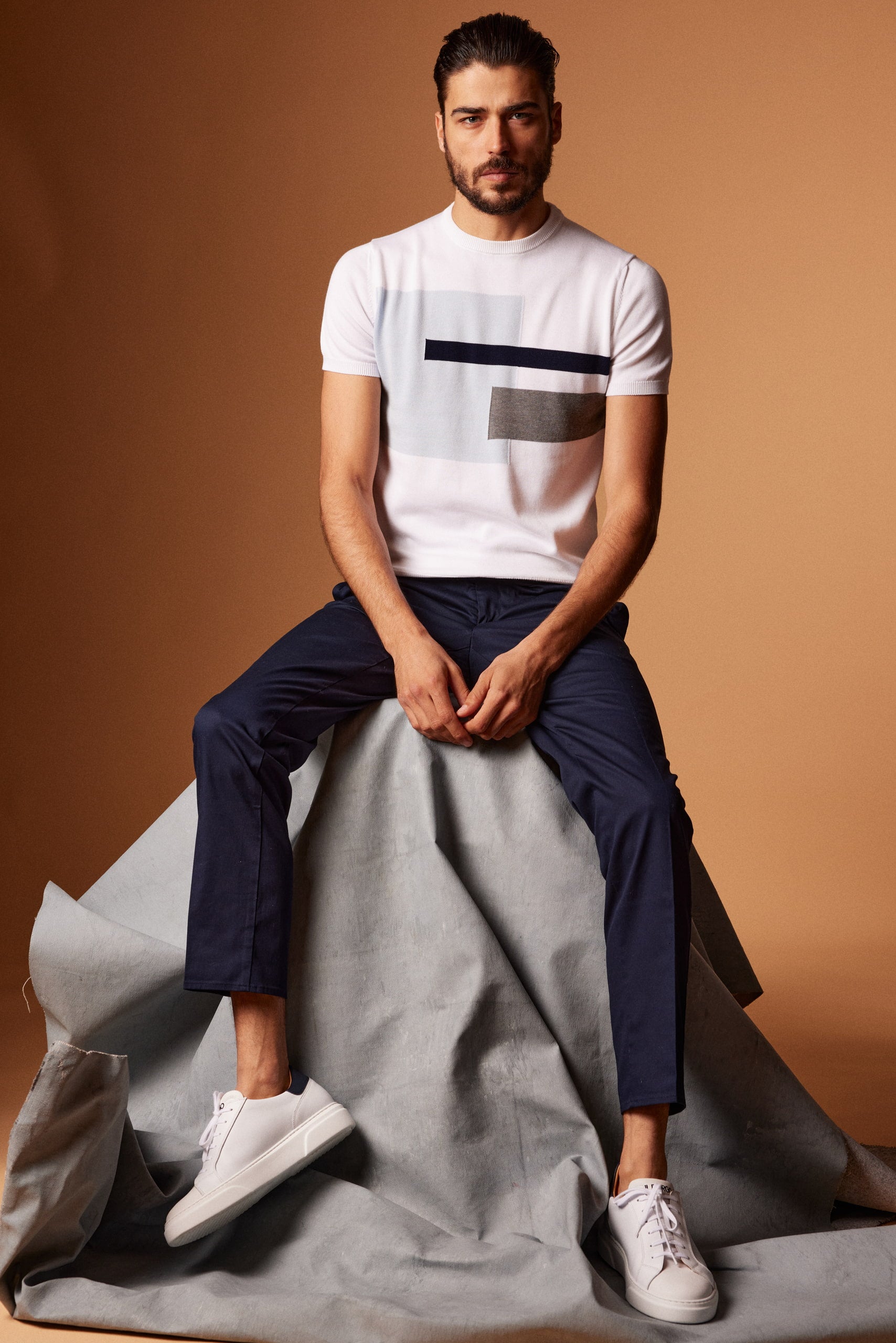 T-shirt girocollo color block