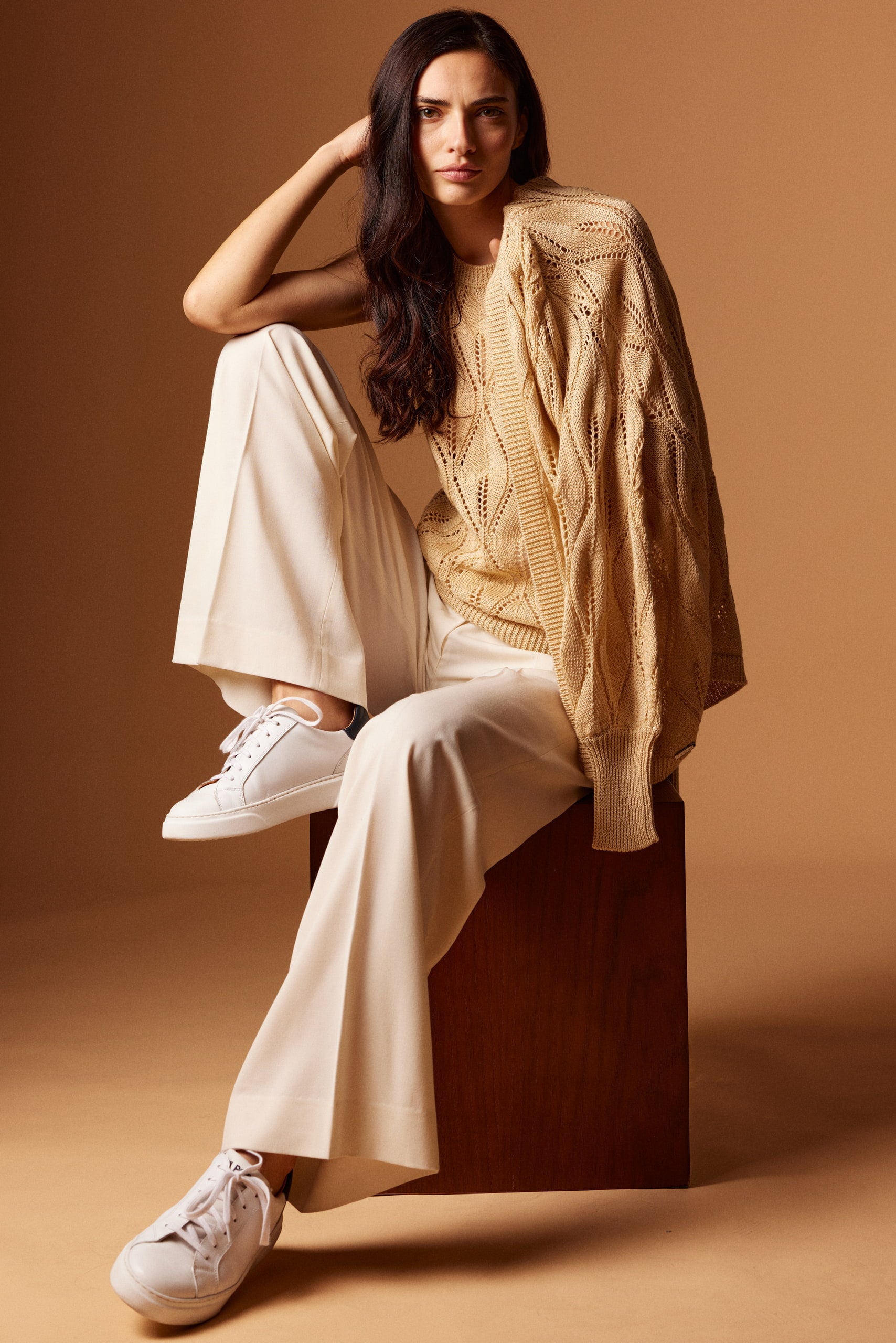 Openwork cardigan