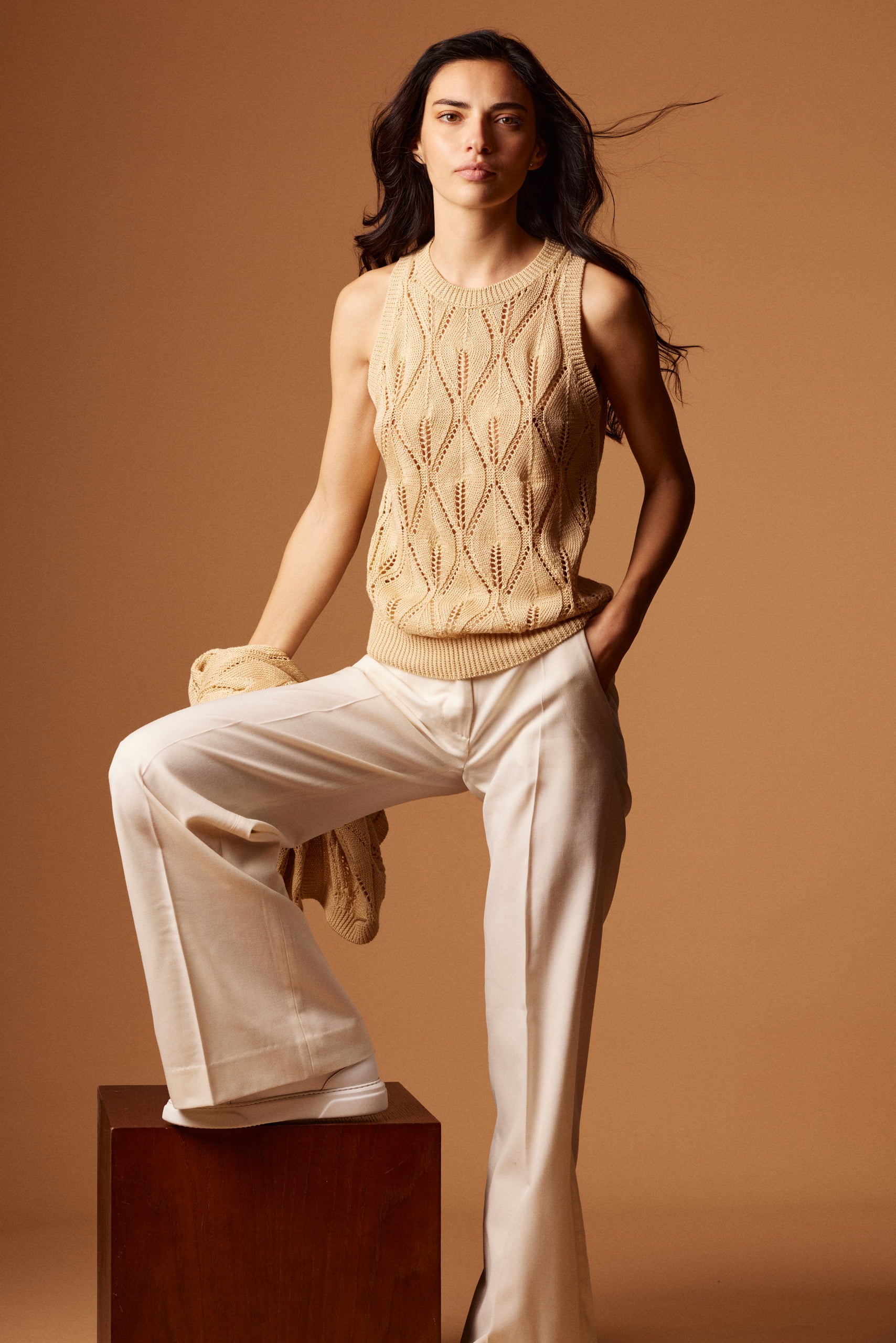 Perforated tank top