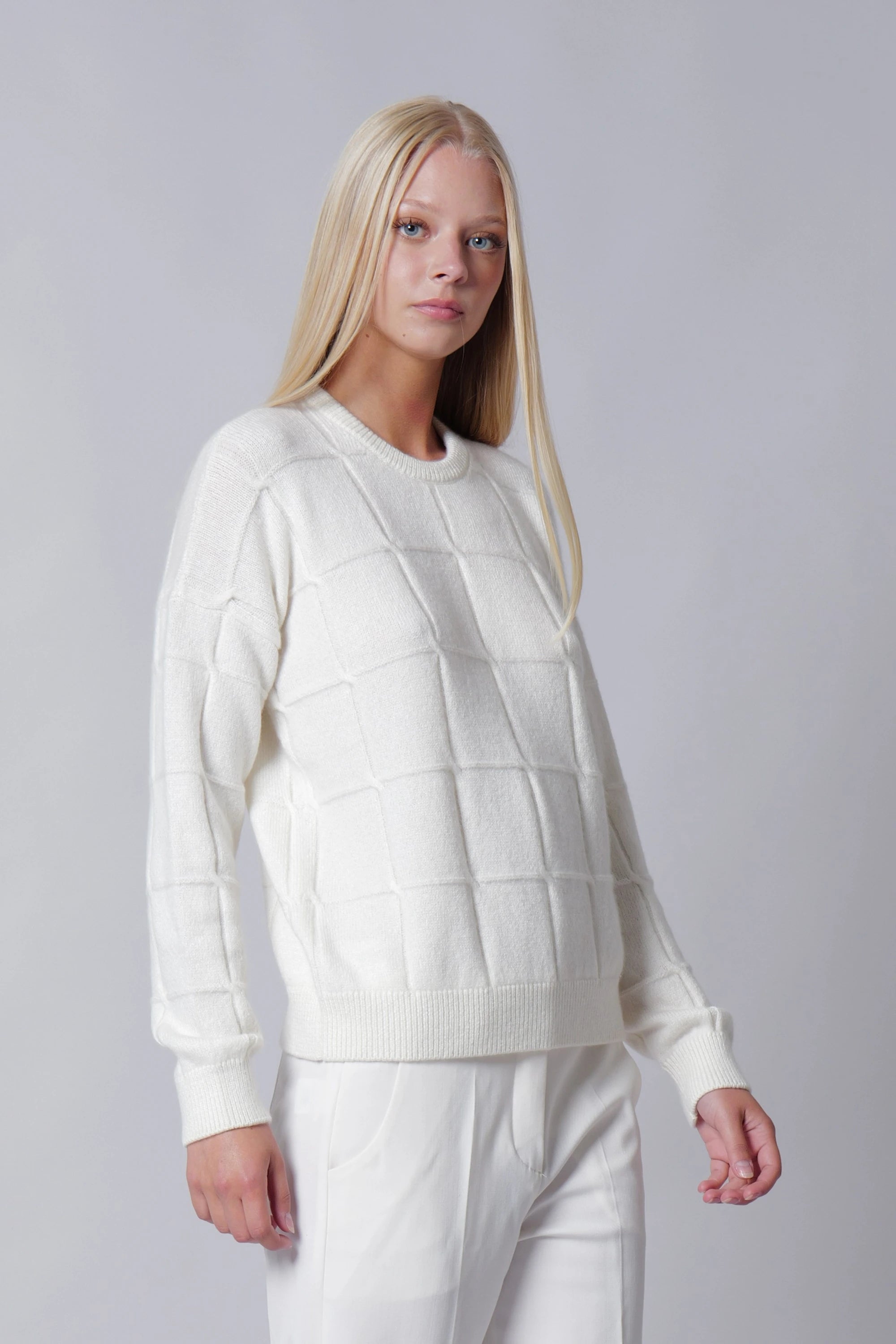 Girocollo maxi geometrico
