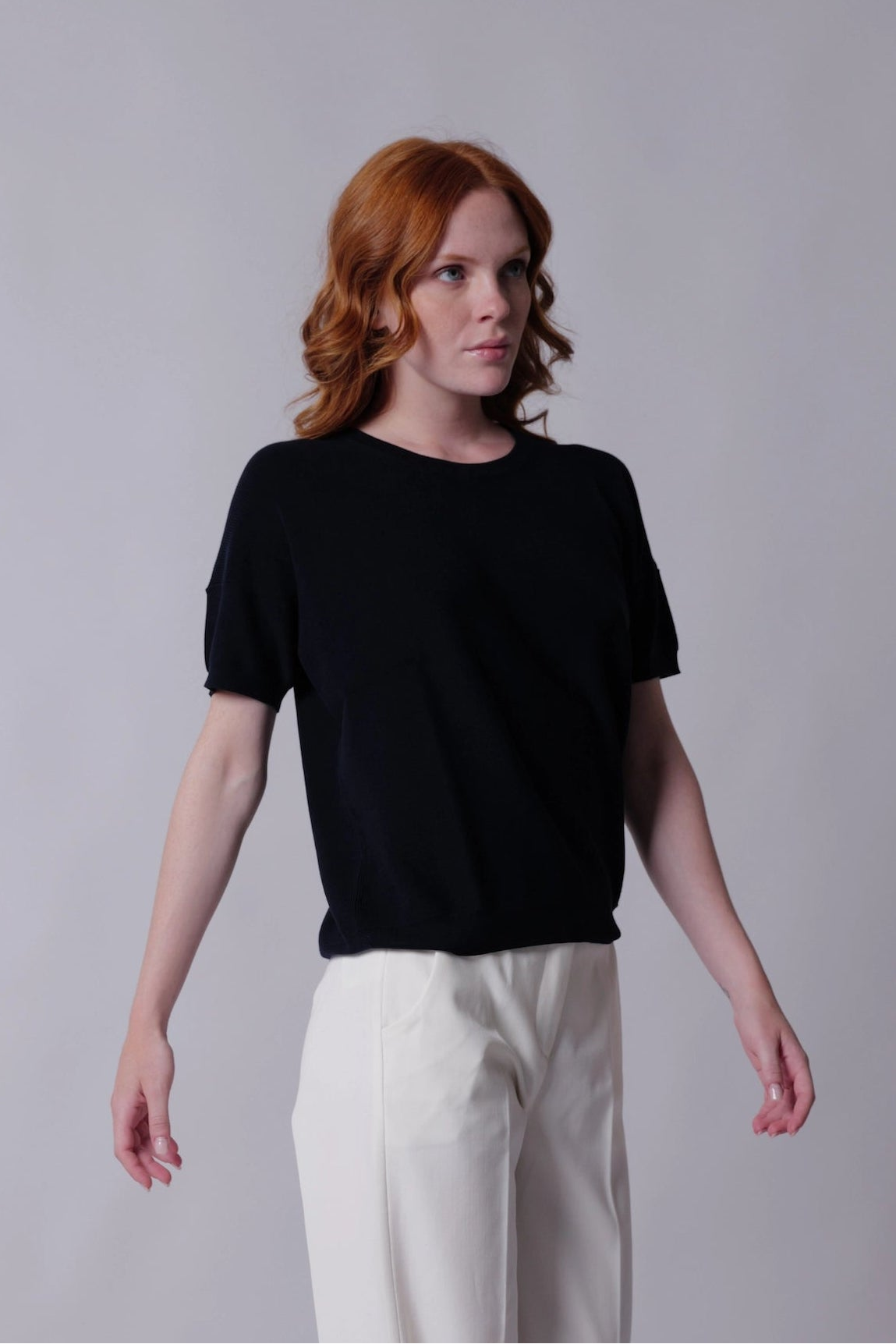 T-Shirt Senza Ricamo Rasato Oversize