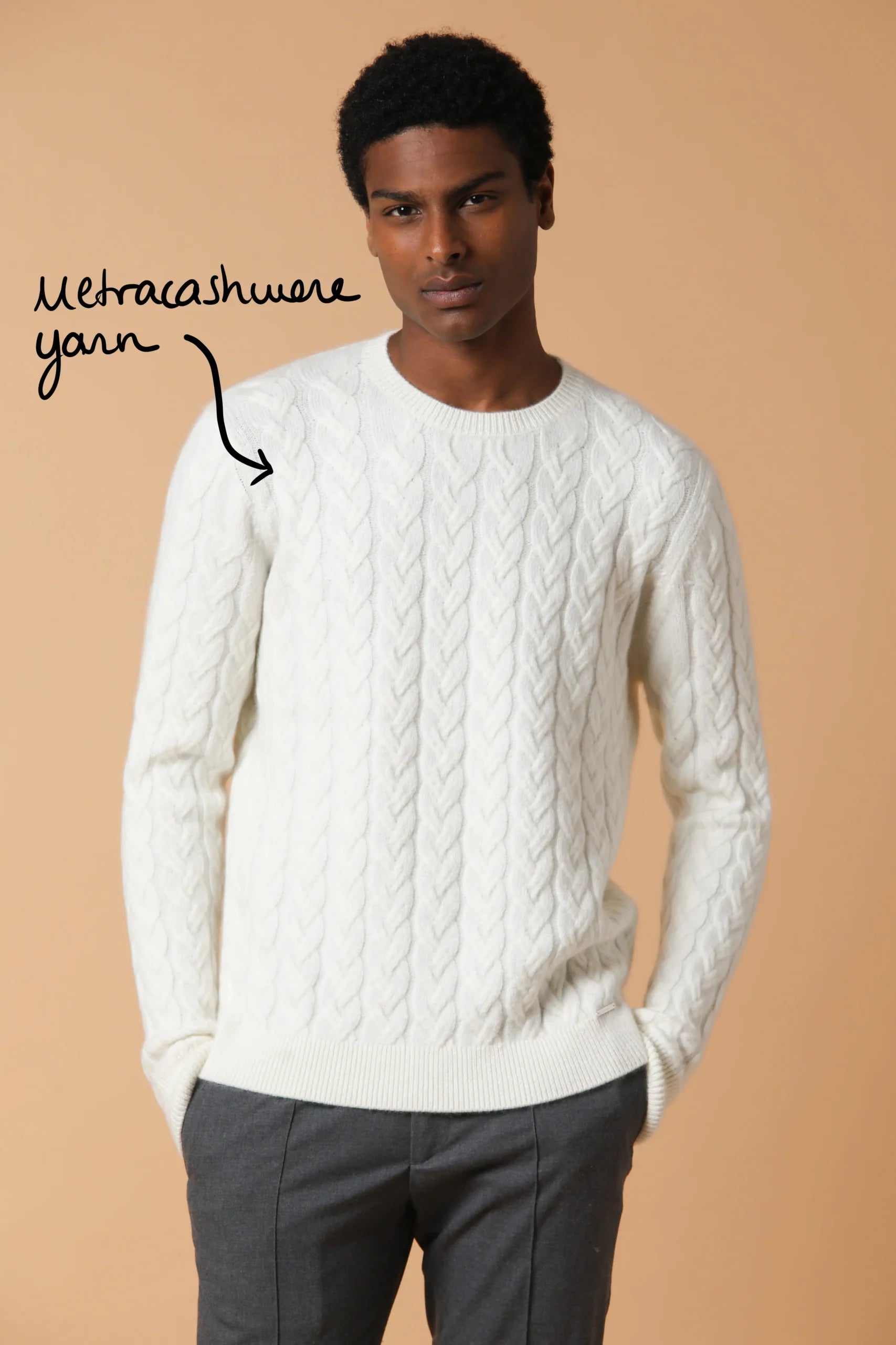 Ultracashmere braided crewneck