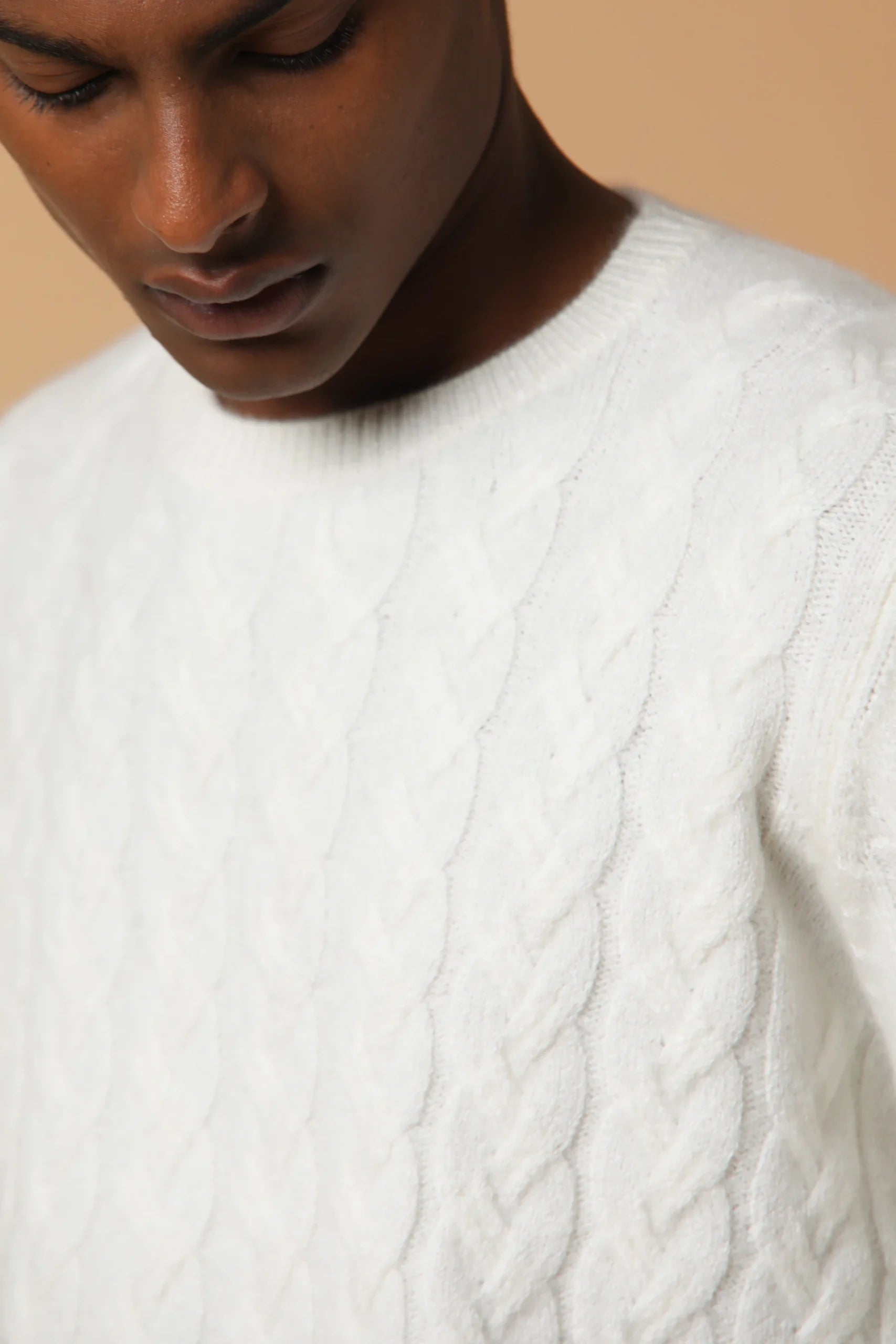 Ultracashmere braided crewneck