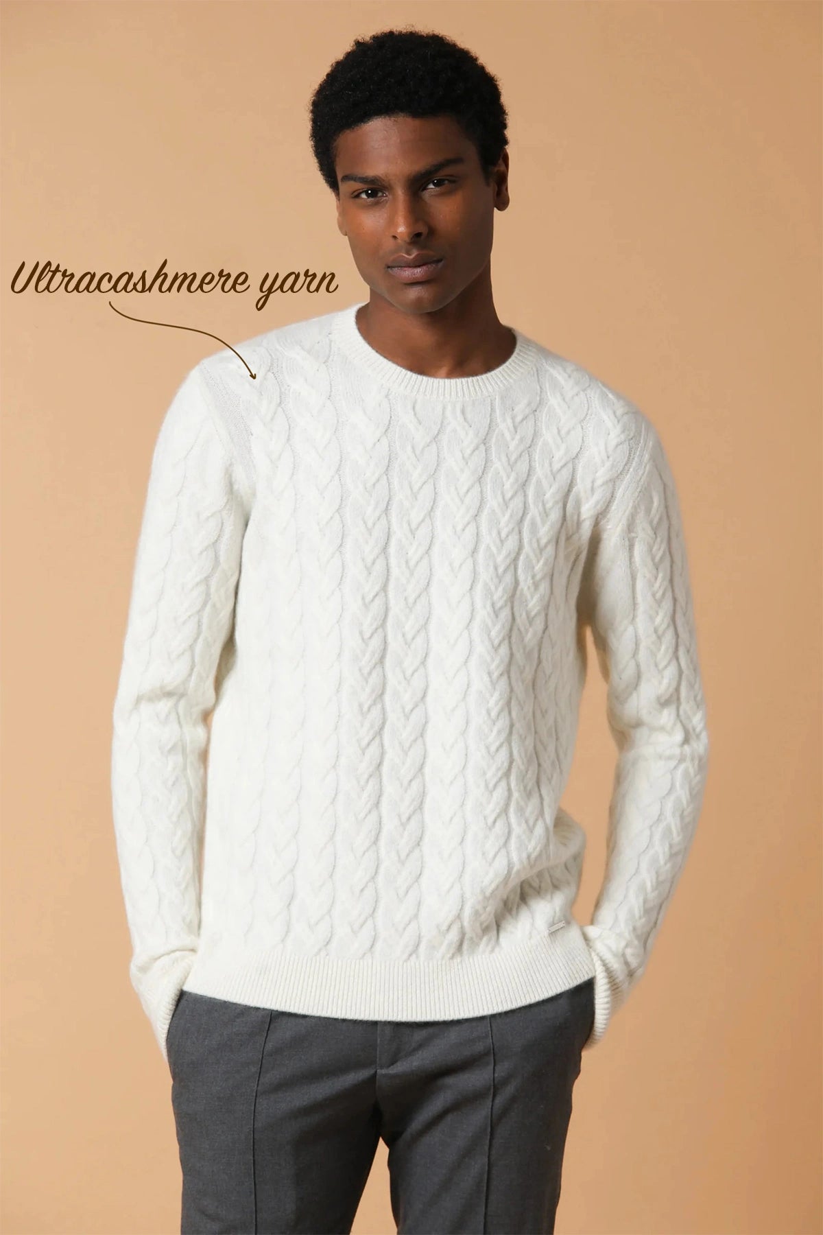 Ultracashmere braided crewneck